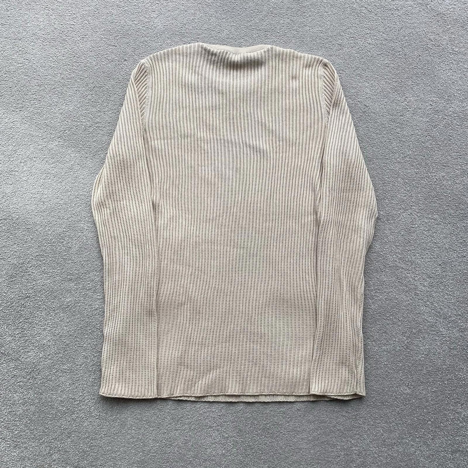 Prada Prada Men’s Ribbed Cotton Crewneck Size 52 Cream Size US M / EU 48-50 / 2 - 5 Thumbnail