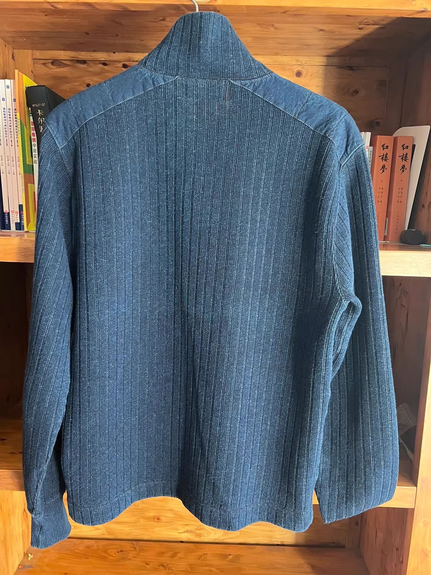 RRL Ralph Lauren RRL Indigo Spliced Talon Zip Pullover Size US M / EU 48-50 / 2 - 7 Thumbnail