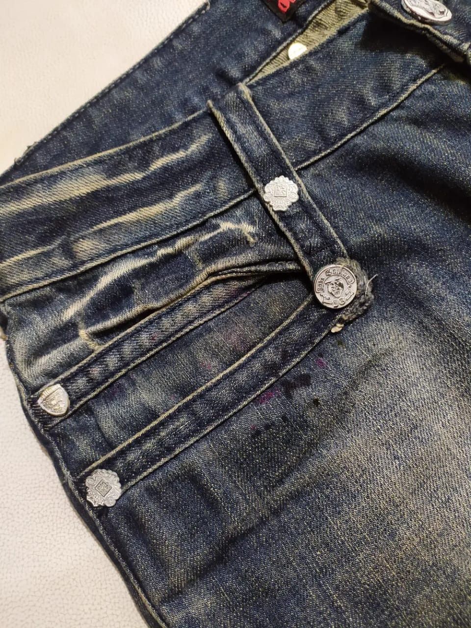 John Galliano John Galliano 2008 Denim painter distressed Jeans Pants Size US 30 / EU 46 - 5 Thumbnail