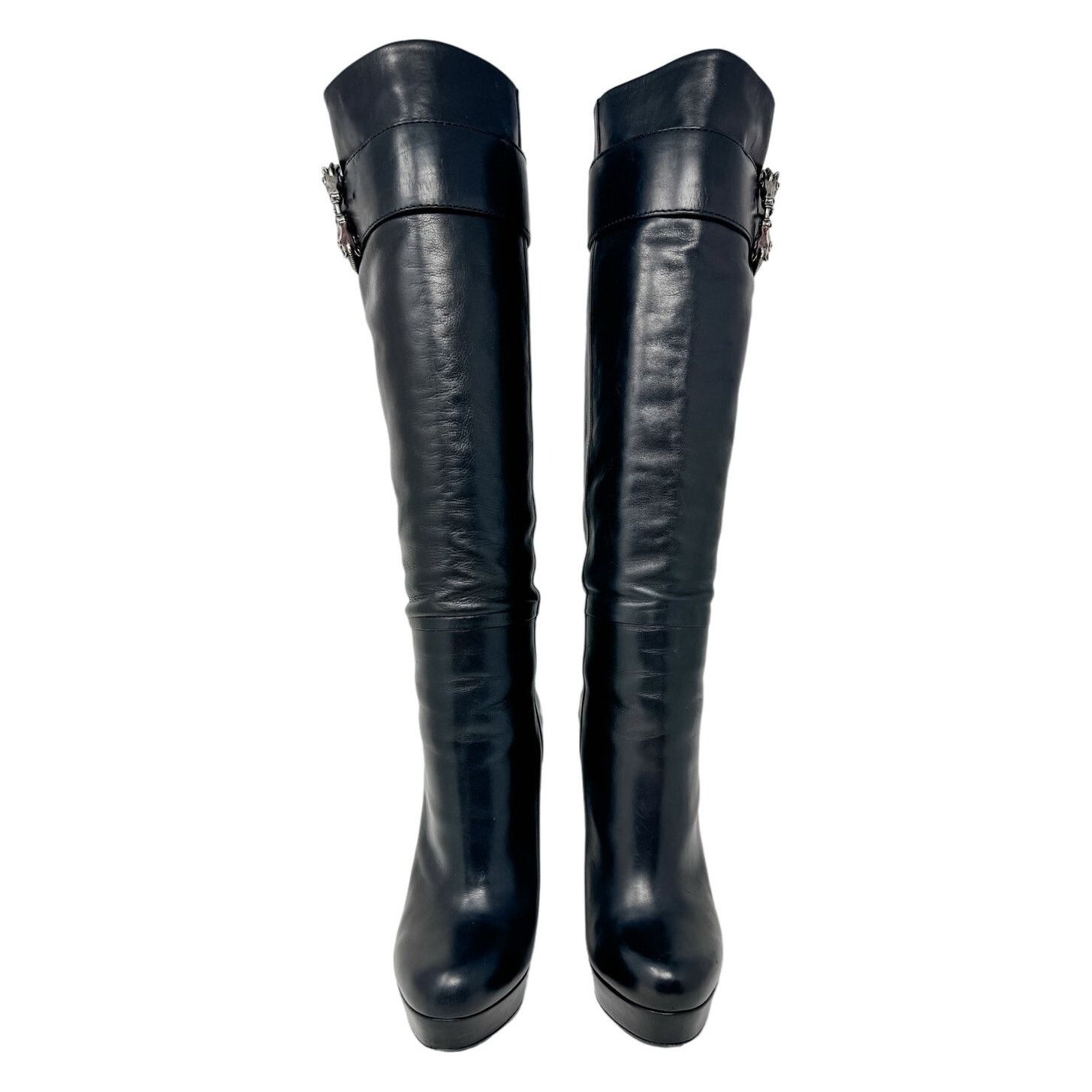 Gucci Gucci Josephine Black Horsebit Knee High Boots size 38.5 Size US 8.5 / IT 38.5 - 3 Thumbnail