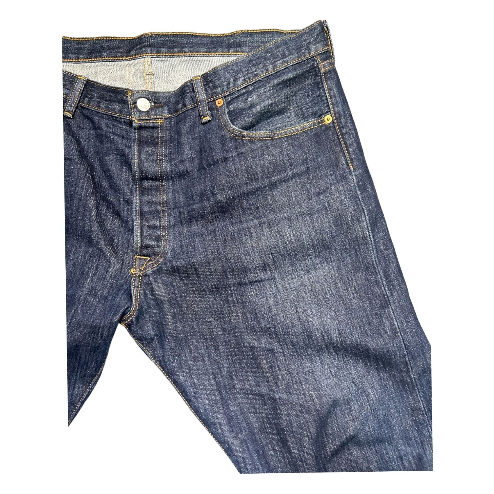 Levi's VINTAGE Levi's 501 Jeans Dark Blue Straight Jeans 40x32 5Buttons Men’s USA 90s Regular Blue Denim Cotton Blend Size US 40 / EU 56 - 3 Thumbnail
