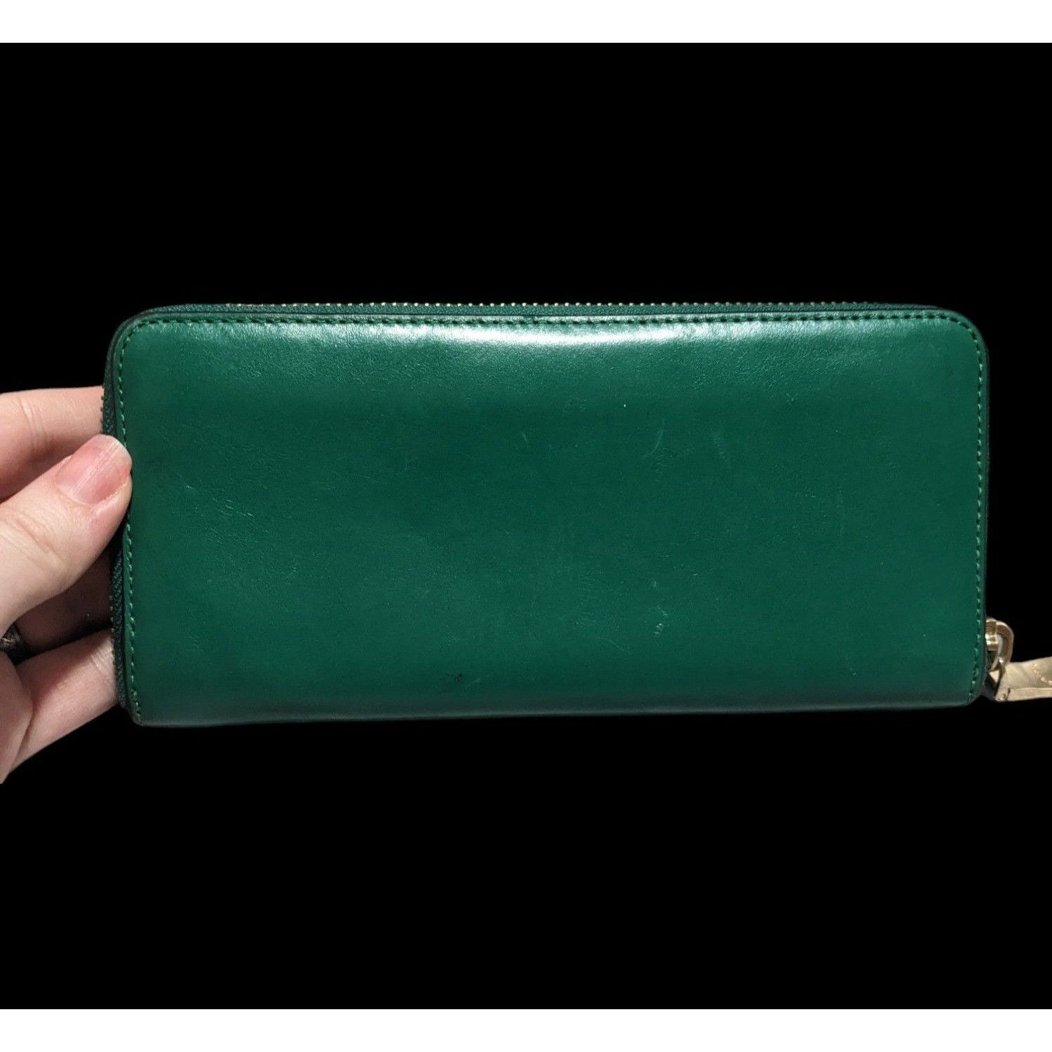 Coach Coach Green Leather Accordion Zip Wallet | Grailed