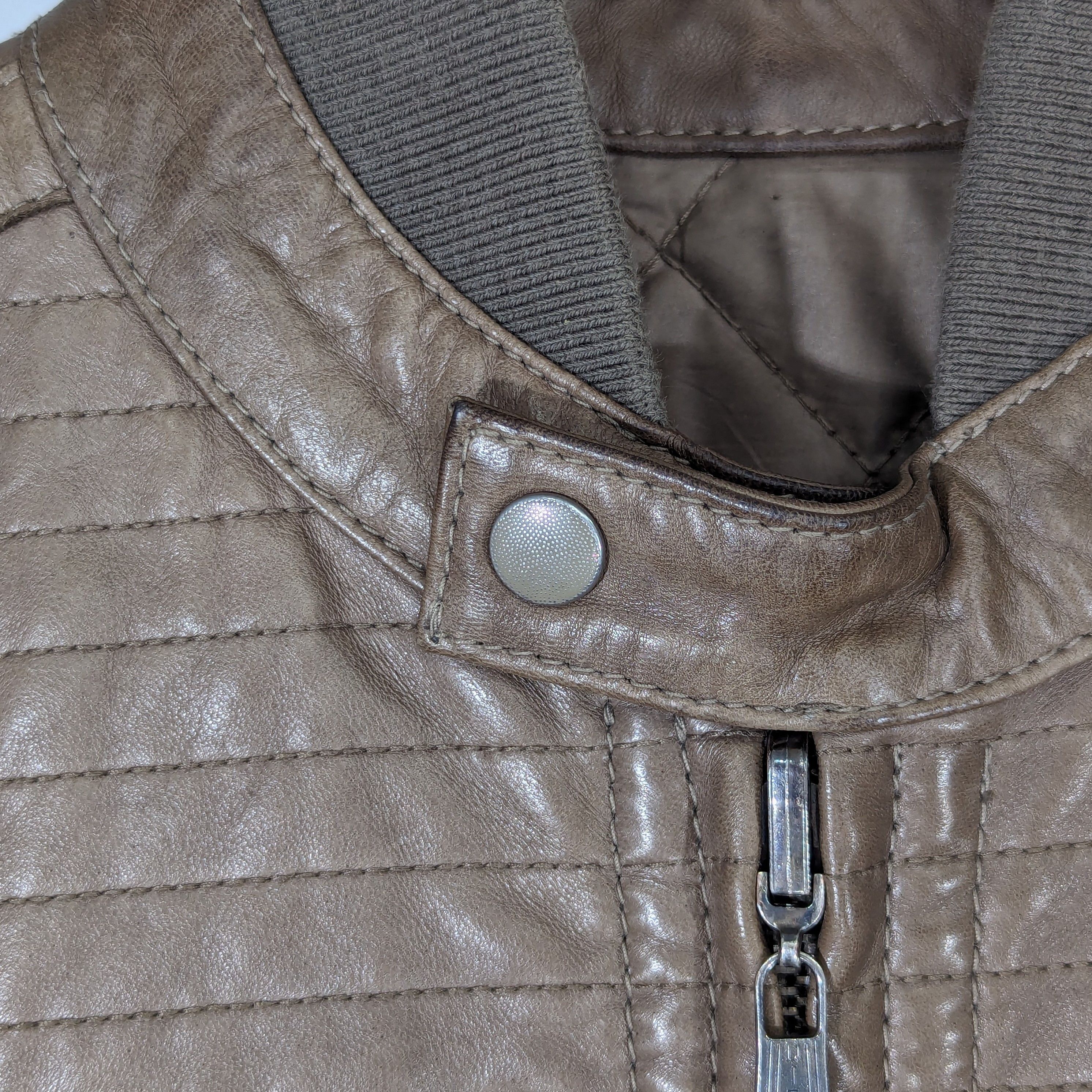 Diesel Diesel Reversible Leather and Polyester Jacket Beige Size S Size S / US 4 / IT 40 - 4 Thumbnail