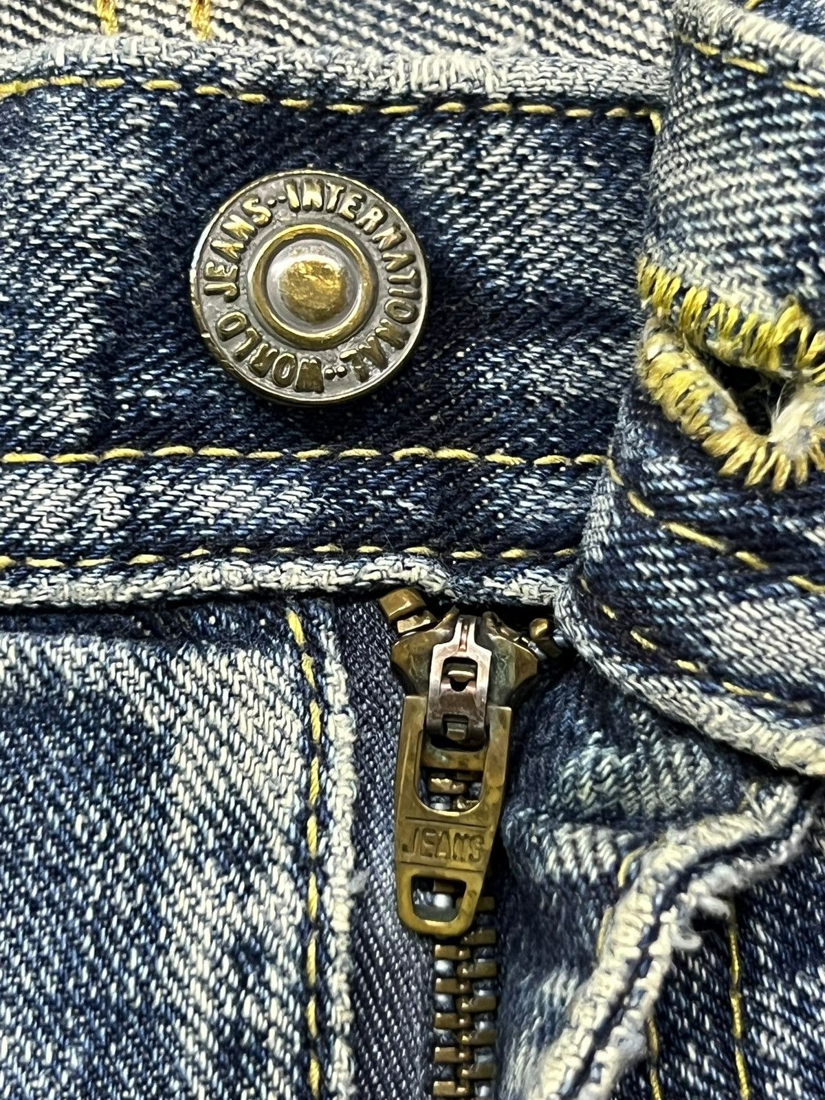 Japanese Brand Loose Vintage 00s GL HEART Japan - Faded Blue Wash Jeans Size US 35 - 11 Thumbnail