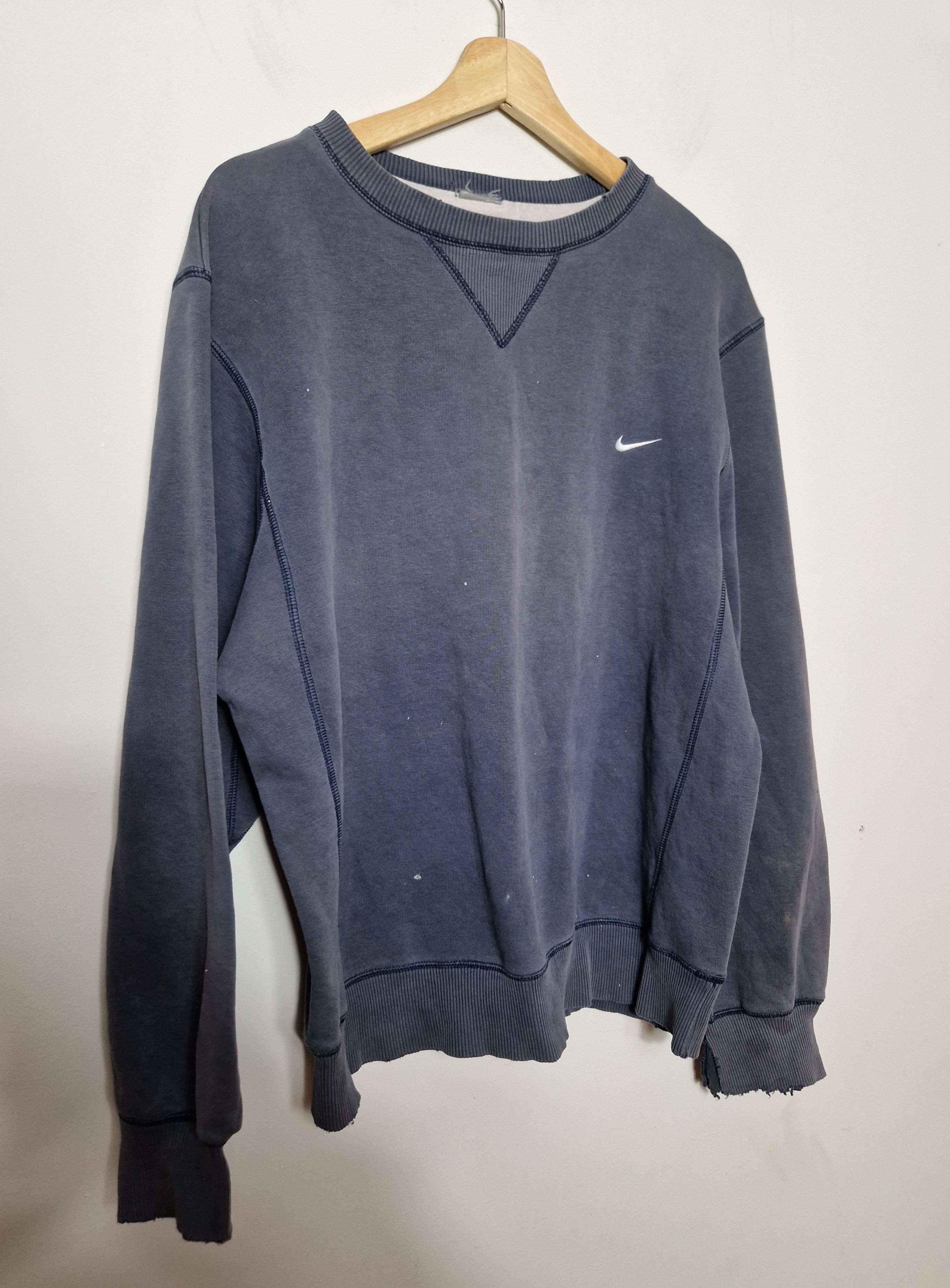 Nike × Vintage Nike vintage trashed distressed sweatshirt Size US XL / EU 56 / 4 - 2 Thumbnail