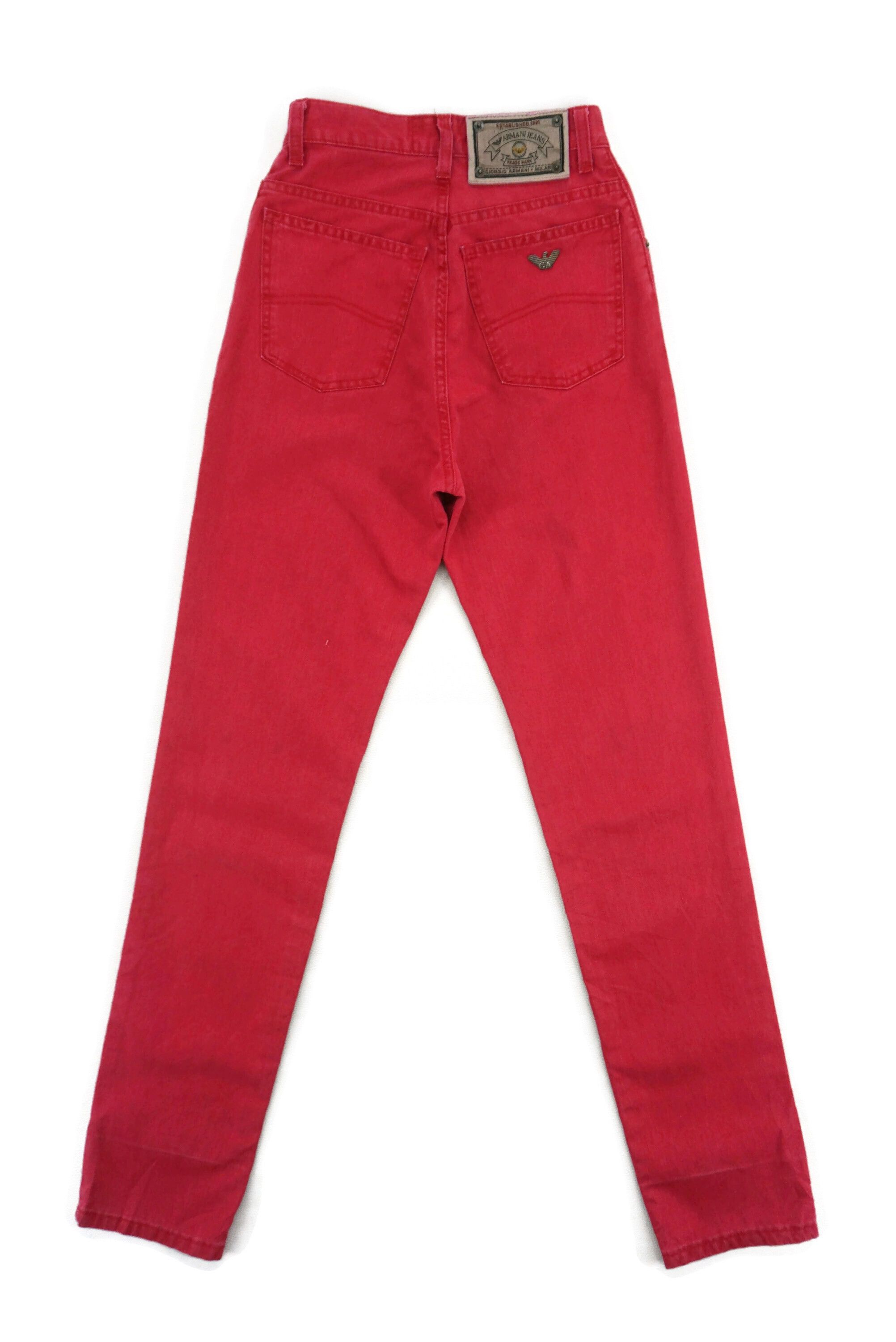 Armani Distressed Jeans W24xL31.75 High-Waisted Denim Made in Italy Size 24" / US 00 / IT 34 - 2 Thumbnail