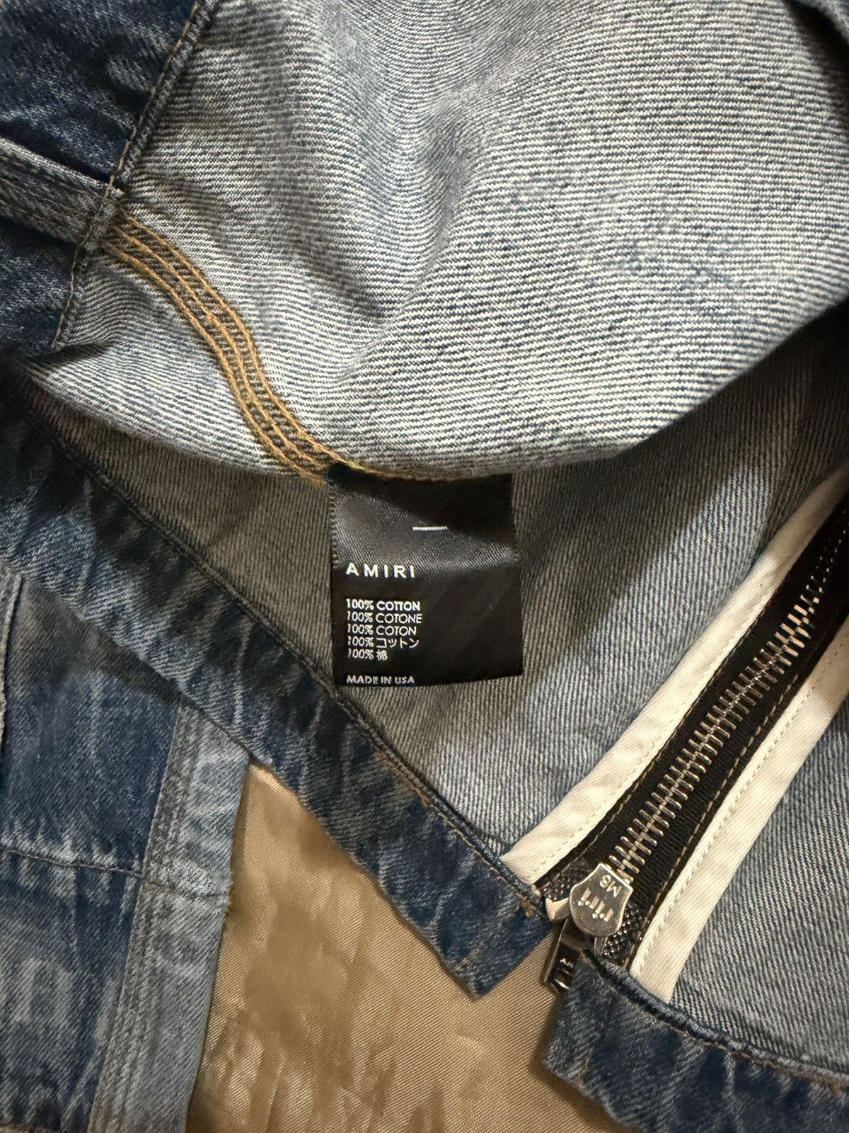 Amiri AMIRI Blue Plaid Workman Denim Jacket size S Size US S / EU 44-46 / 1 - 7 Thumbnail