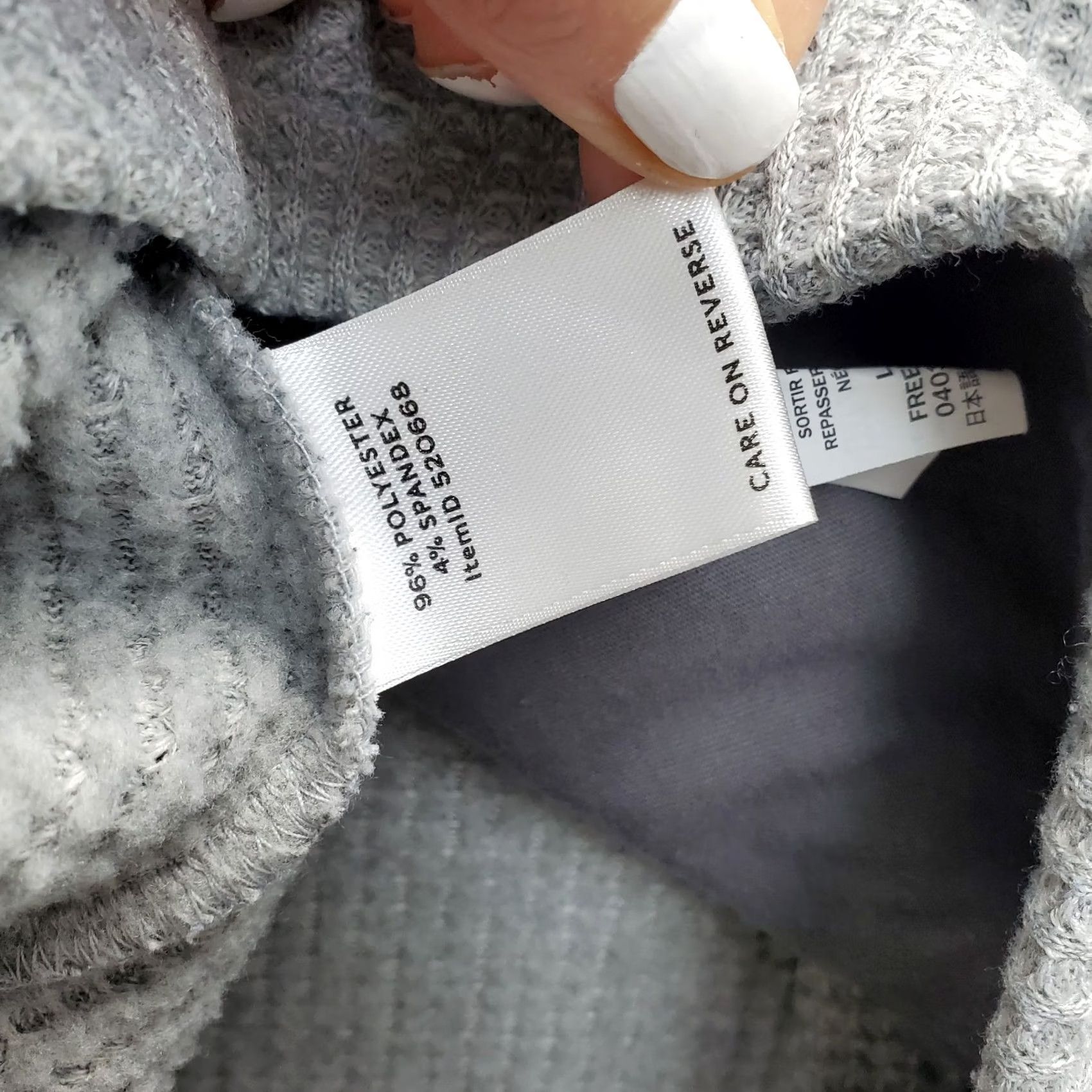Vintage L.L. Bean Birchwood Brushed Waffle Anorak Sweater Womens L Gray Half Zip EUC Size L / US 10 / IT 46 - 6 Thumbnail