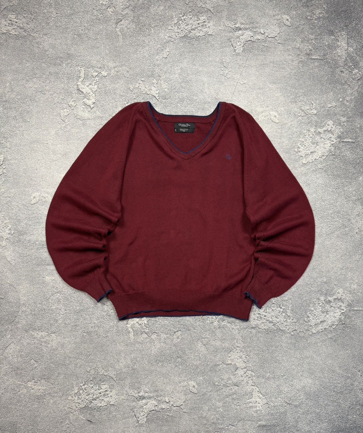 Vintage Christian Dior Monsieur V Neck Sweater USA Made Size US S / EU 44-46 / 1 - 1 Thumbnail
