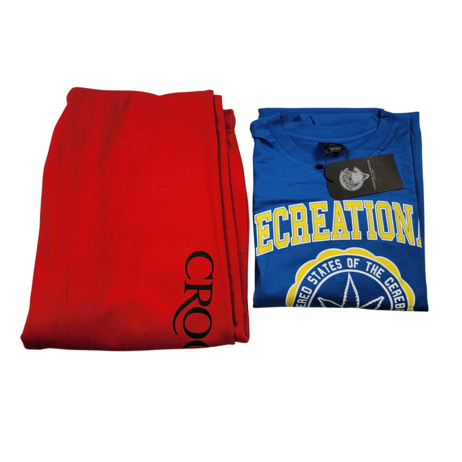 Crooks & Castles Crooks & Castles Tee + Sweatpants Set 3XL NWT Blue/Red 726 Size US 42 / EU 58 - 2 Thumbnail