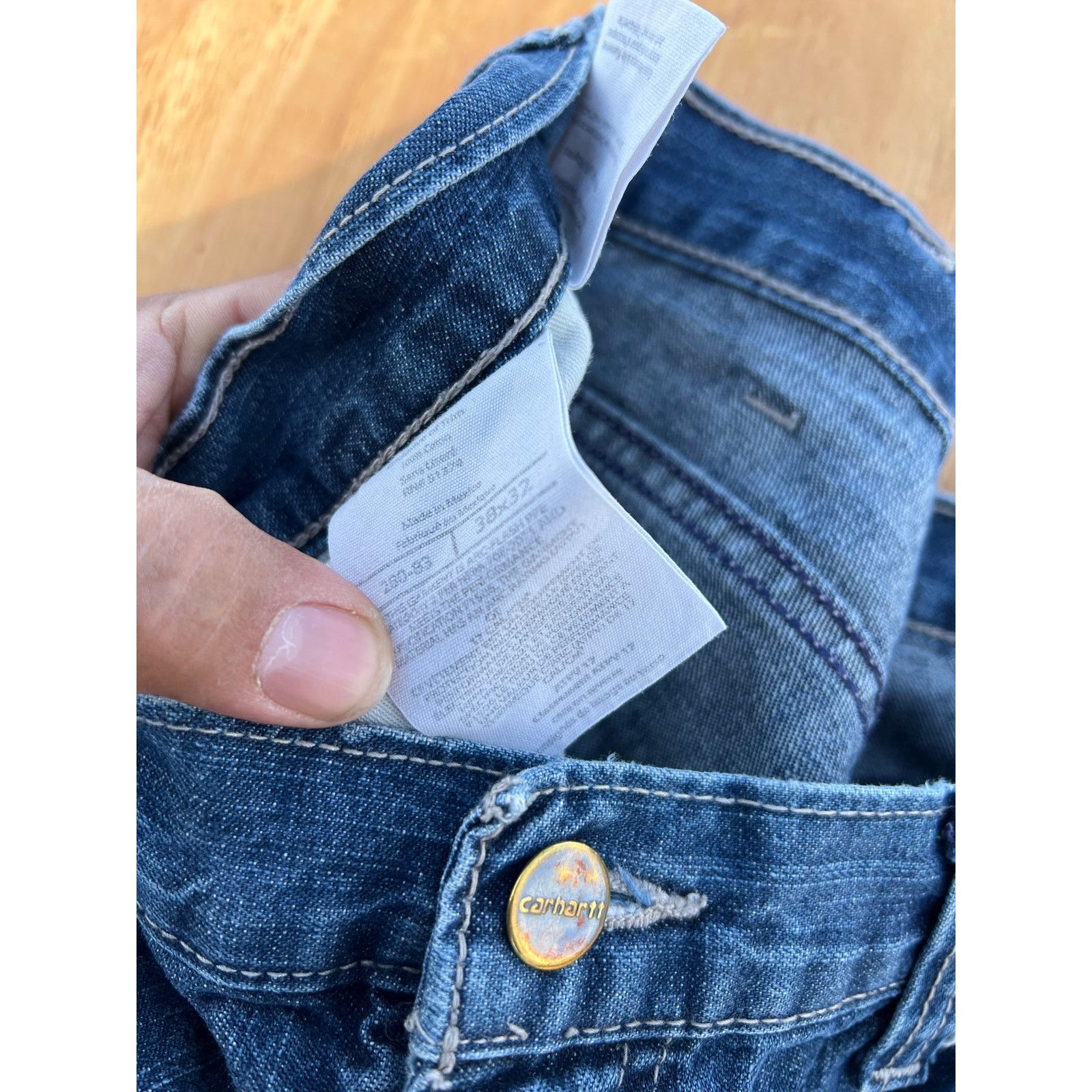 Carhartt Carhartt FR Jeans Mens 38x32 Blue Denim Utility Work Pants Size US 38 / EU 54 - 2 Thumbnail