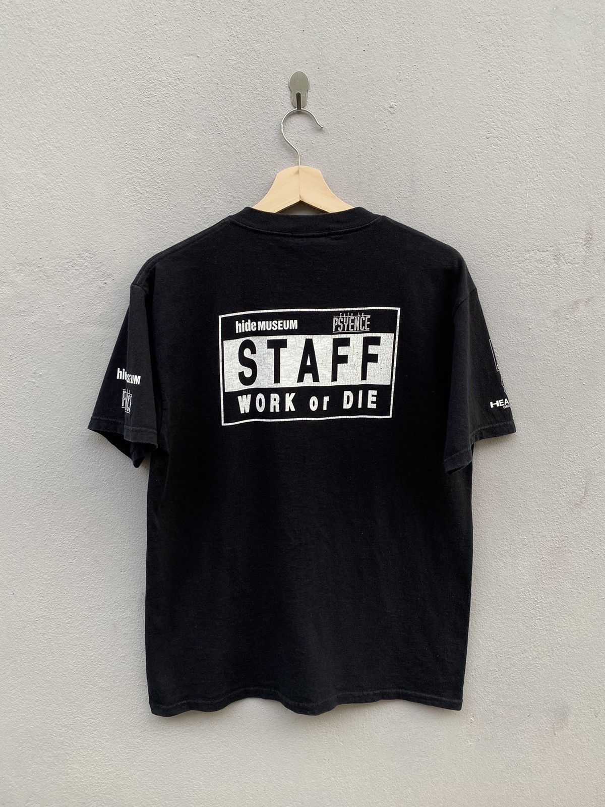 Japanese Brand × Vintage Vintage 90’s LEMONed “Work or Die” Backstage STAFF Tshirt Size US M / EU 48-50 / 2 - 8 Thumbnail