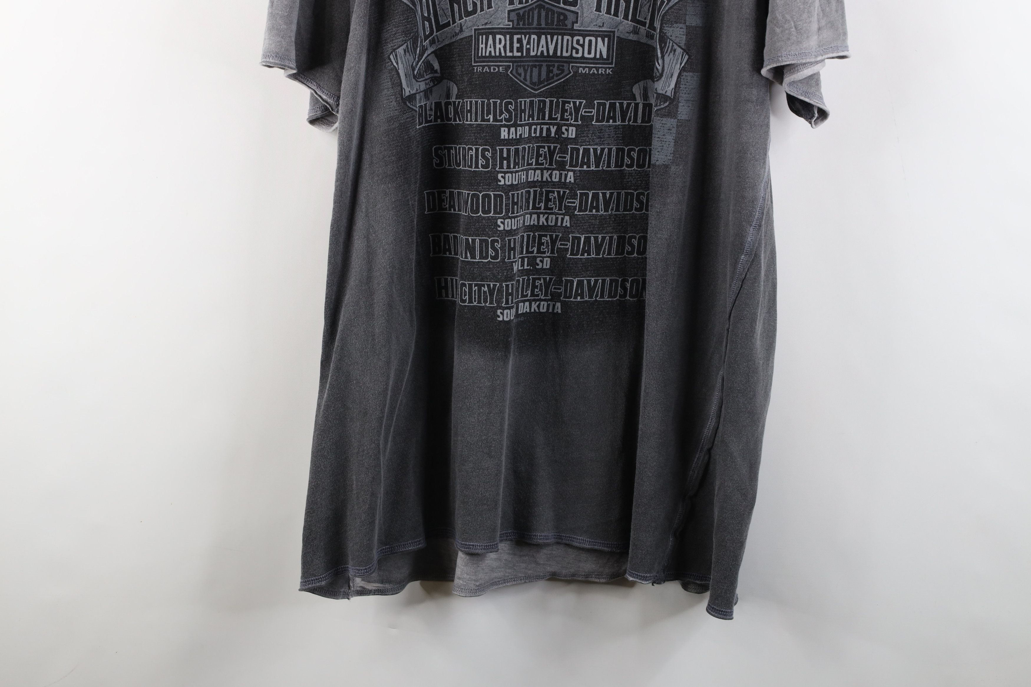Harley Davidson × Vintage Y2K Harley Davidson Skeleton All Over Print T-Shirt Gray Size US XXL / EU 58 / 5 - 14 Thumbnail