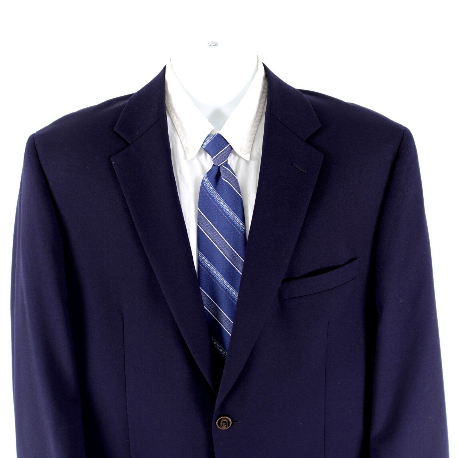 Joseph & Feiss Joseph & Feiss Gold Wool Blue 2 Button Blazer 44R Size 44R - 1 Thumbnail