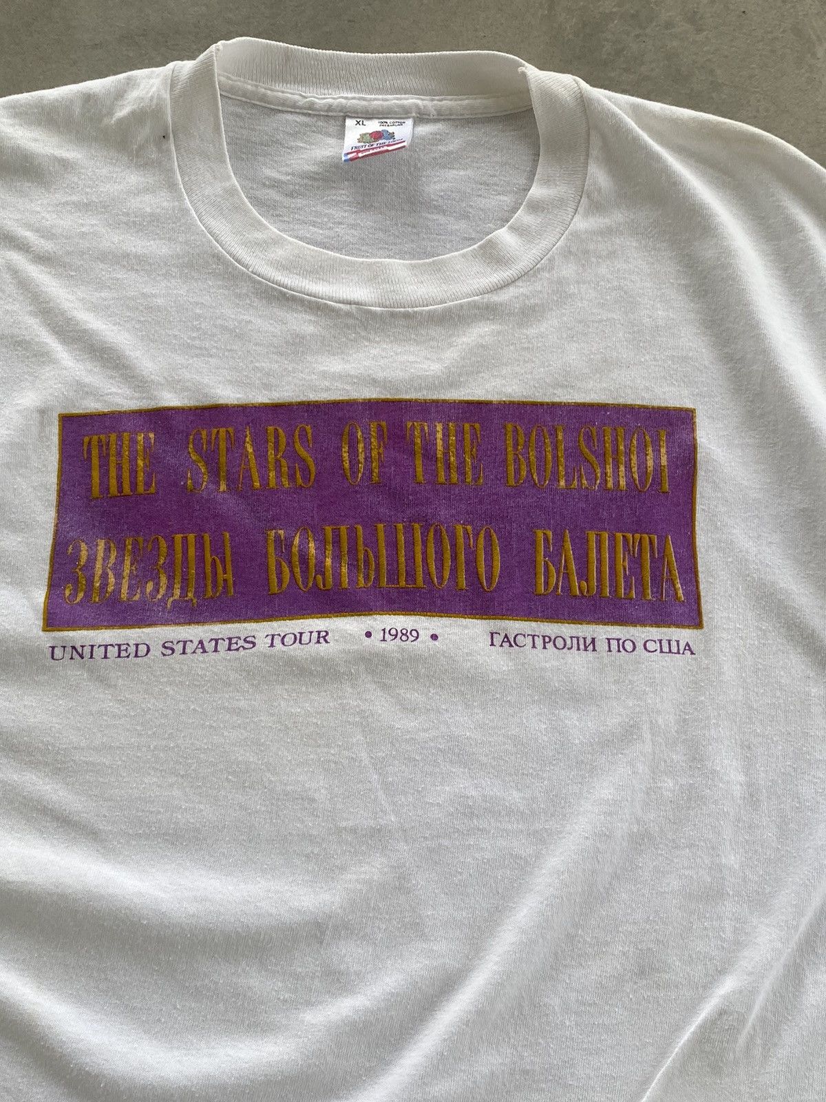 Fruit Of The Loom × Vintage VINTAGE THE STAR OF THE BOLSHOI UNITED STATES TOUR 1989 TEE Size US L / EU 52-54 / 3 - 2 Thumbnail