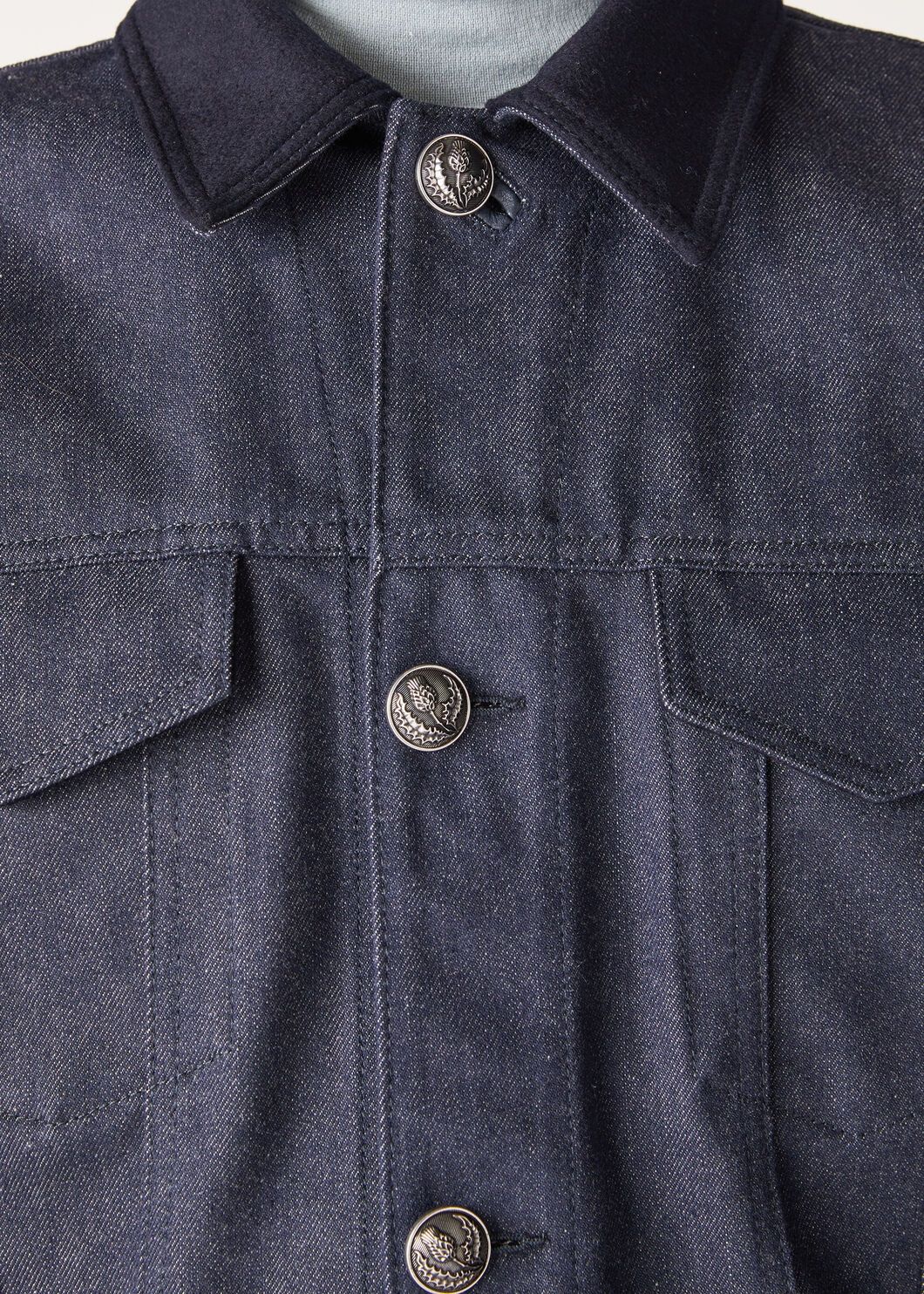 Loro Piana o1srvl11e0825 FAO4183 Coralie Trucker Jacket in Blue Size M / US 6-8 / IT 42-44 - 3 Thumbnail