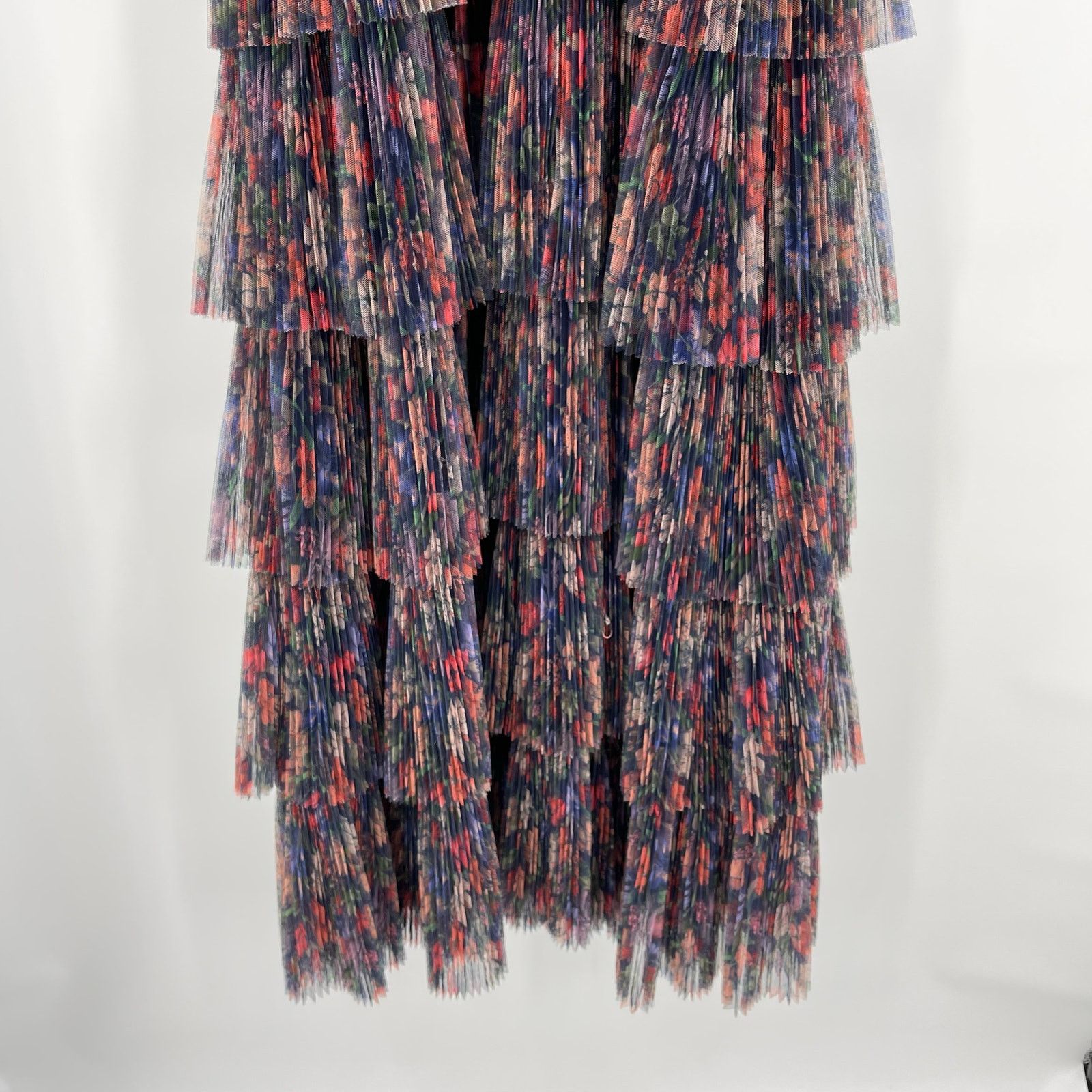 Hutch Hutch | NWT Rosey Gown Navy Tropical Garden Tulle Maxi 0 Size XS / US 0-2 / IT 36-38 - 14 Thumbnail