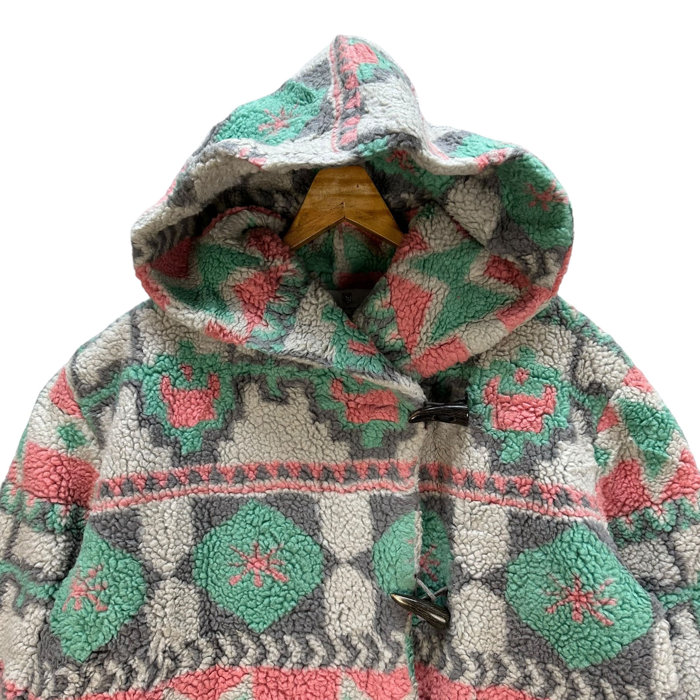 Japanese Brand ALMASEYLLA Deep Pile Asymmetrical Fleece Coat #A30-0676 Size US M / EU 48-50 / 2 - 2 Thumbnail