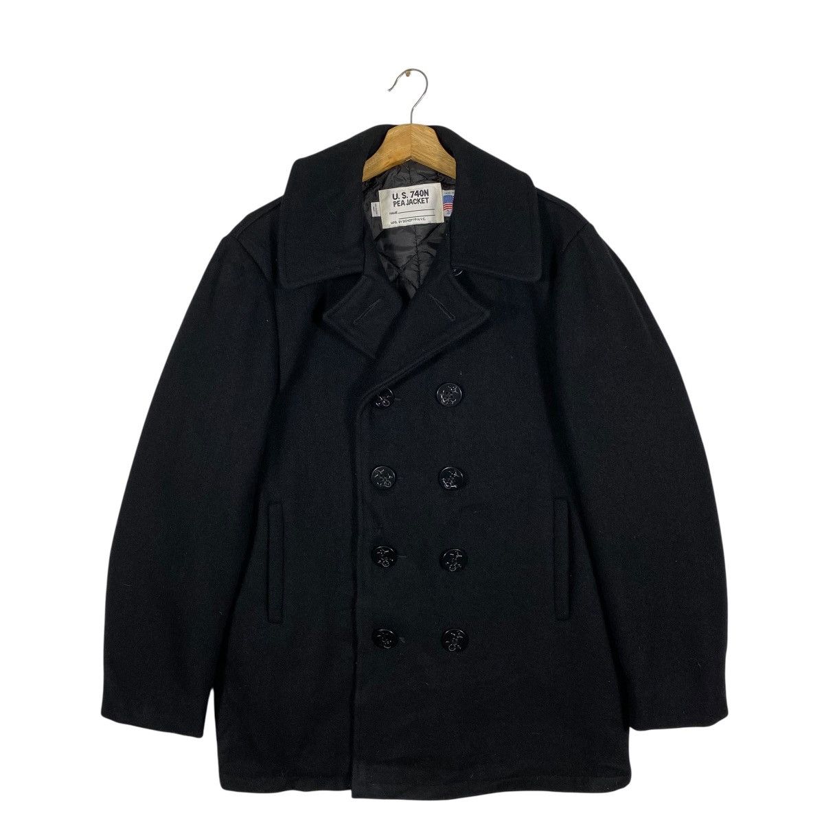 Schott Vintage Schott U.S 740N Peacoat Wool Button Jacket Size US M / EU 48-50 / 2 - 1 Thumbnail