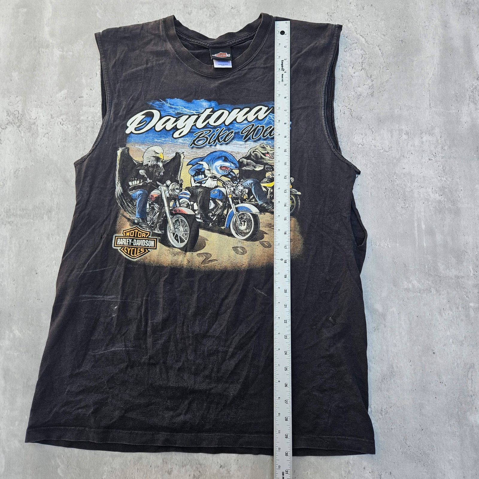 Harley Davidson Harley Davidson Black Cut Muscle T-Shirt Large Daytona 2008 Size US L / EU 52-54 / 3 - 7 Thumbnail