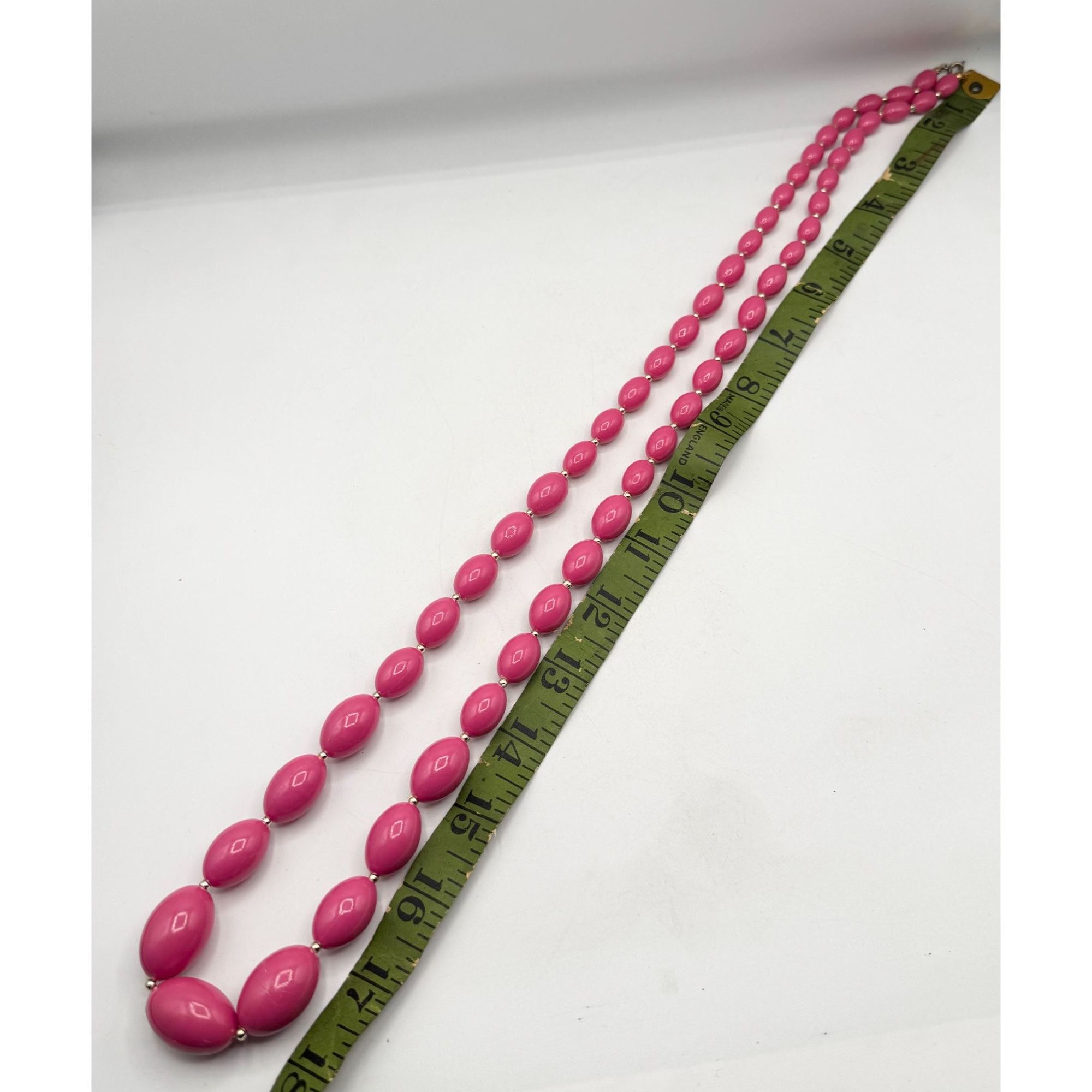 Vintage Vintage pink graduated beaded necklace Size ONE SIZE - 4 Thumbnail