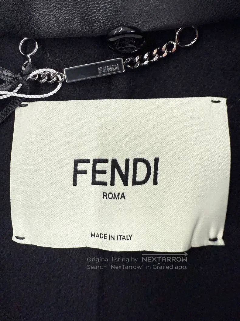 Fendi Fendi Black Wool Coat Size XXS / US 00 / IT 34 - 3 Thumbnail