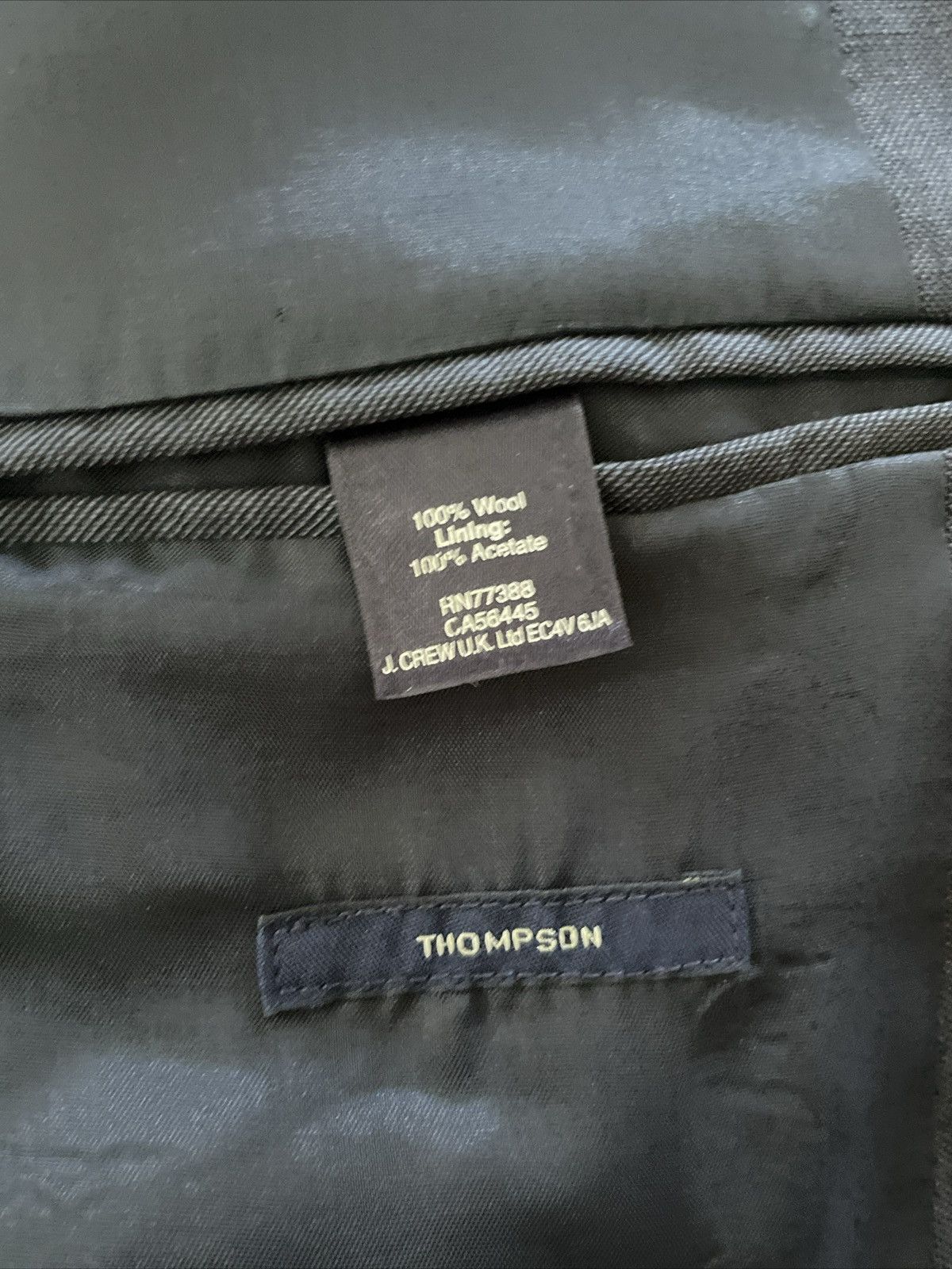 J.Crew J Crew Thompson Fit 44L Blue Suit 35x34 Pants Size 44L - 4 Thumbnail