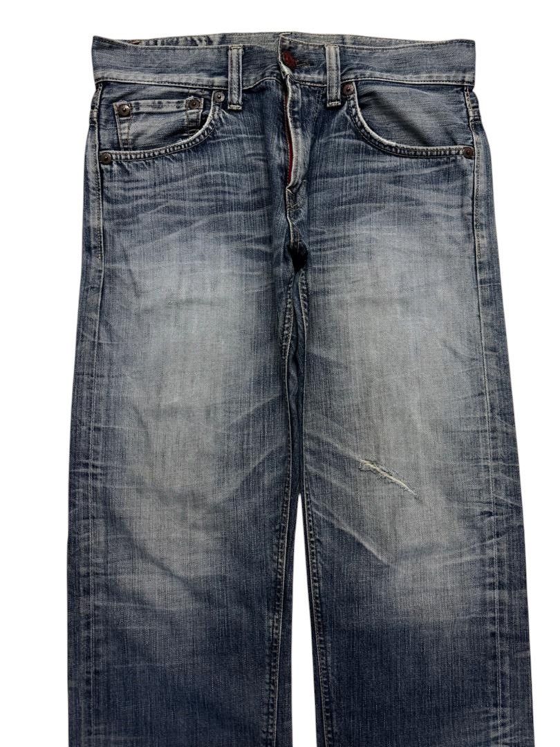 Le Grande Bleu (L.G.B.) VINTAGE EDWIN INSANE HEAVY MUDWASH WHISKER DISTRESSED DENIM Size US 32 / EU 48 - 3 Thumbnail