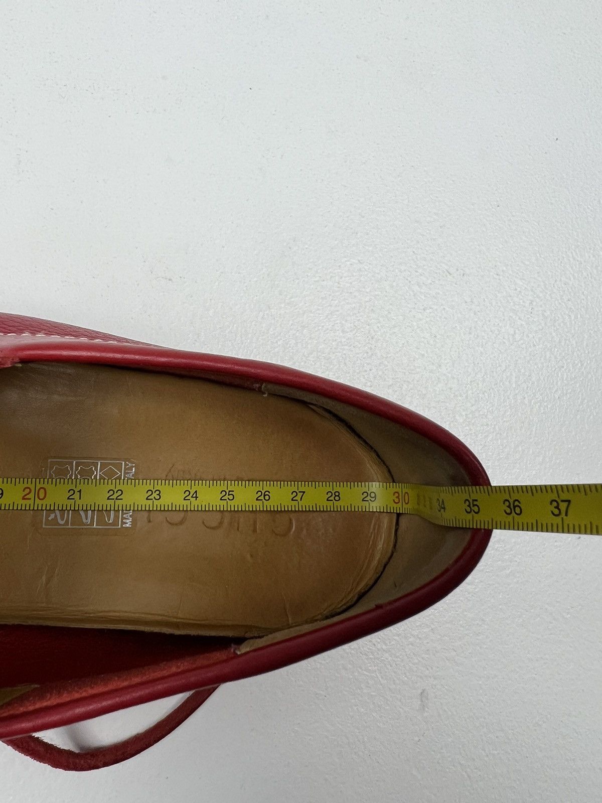 Gucci GUCCI Loafers Leather Shoes Lace Up Web Logo Red Men’s Size US 10 / EU 43 - 19 Thumbnail