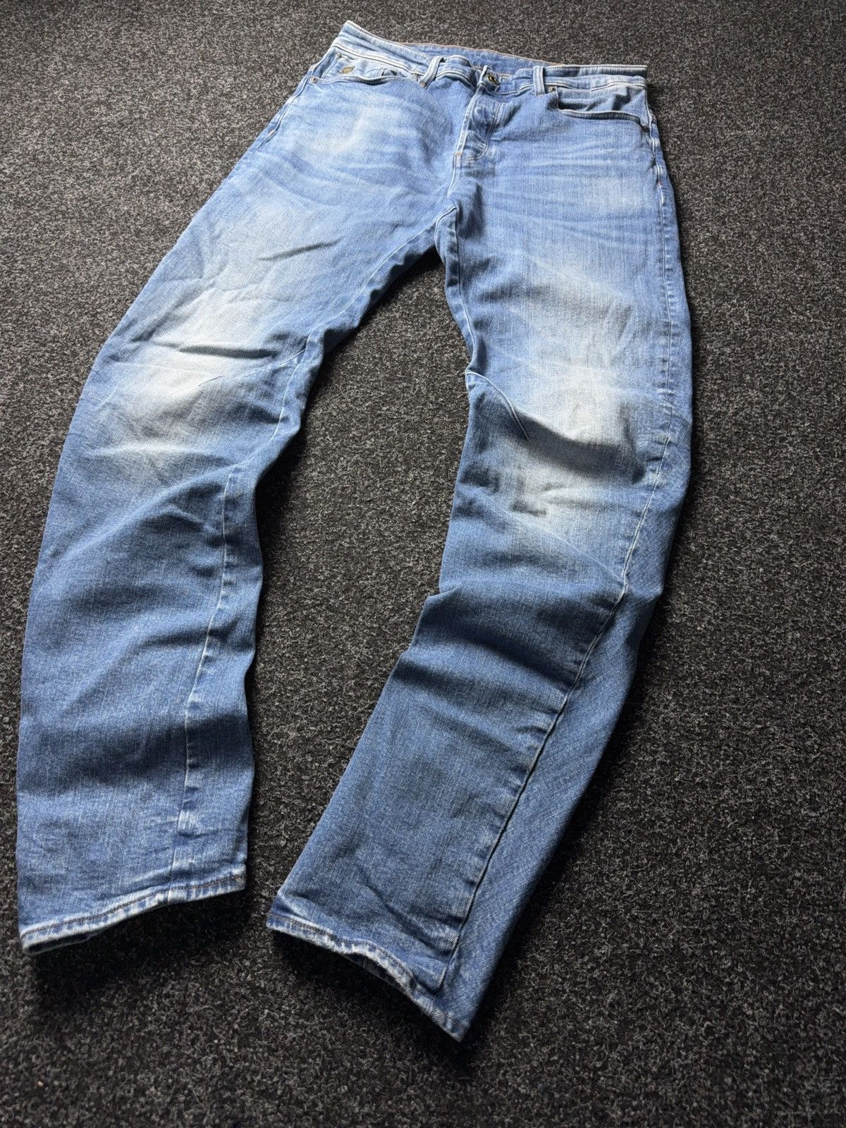 G-Star Vintage G-Star RAW Arc 3D Slim Fit Vintage Light Blue Jeans Size US 32 / EU 48 - 3 Thumbnail