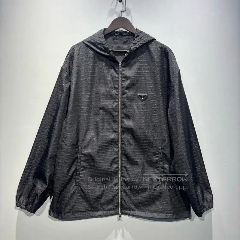 Prada Prada Black Cotton Men's Jacket (XL). Size US XL / EU 56 / 4 - 1 Thumbnail