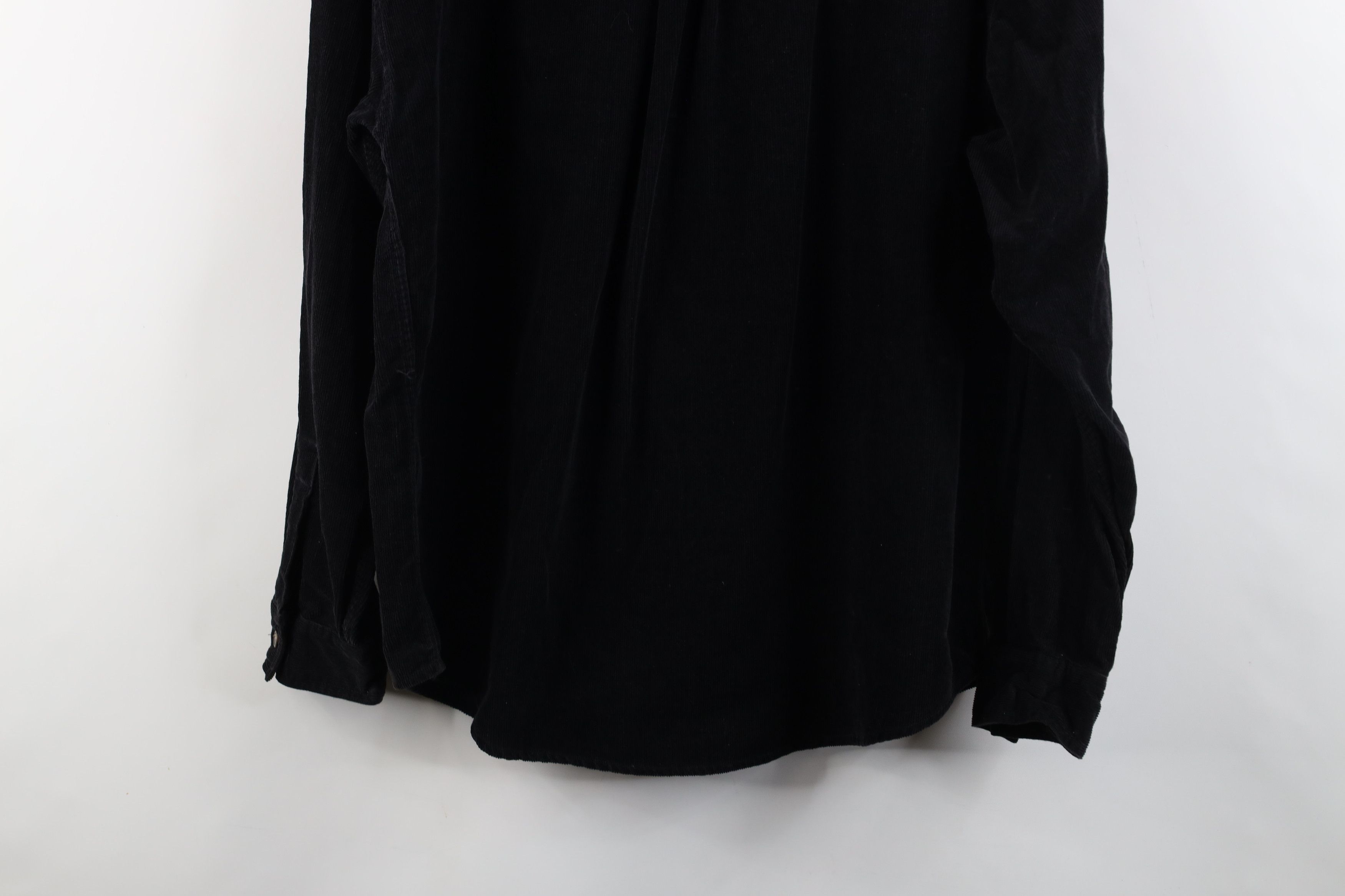 Vintage Vintage 90s Streetwear Corduroy Collared Button Shirt Black Size US L / EU 52-54 / 3 - 13 Thumbnail
