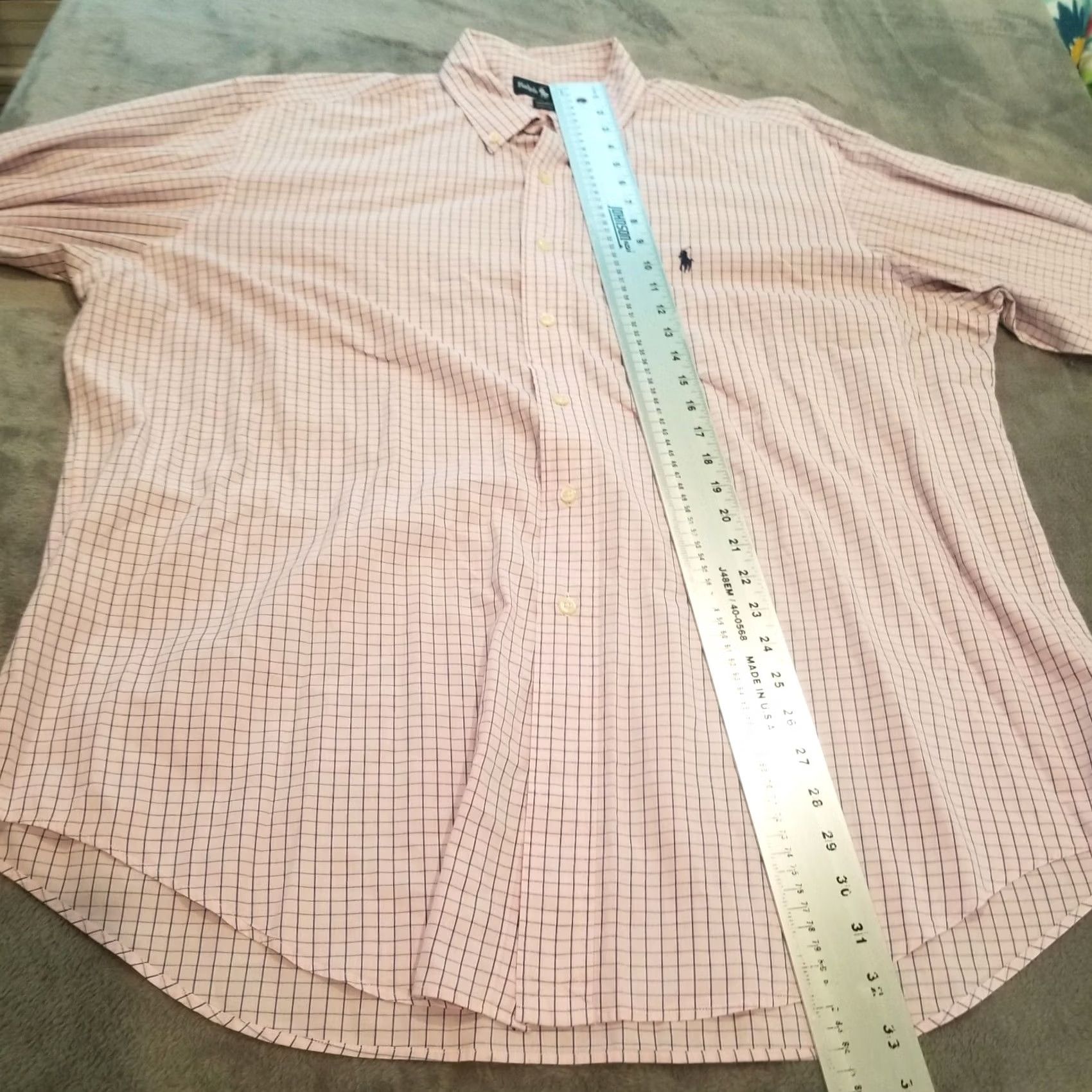Ralph Lauren Ralph Lauren Dress Shirt Size 17 Pink Checkered Long Sleeves Button Down Mens Size 46R - 5 Thumbnail