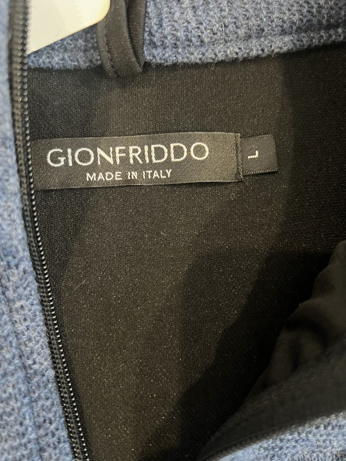 Designer Gionfriddo Washable Denim Wool Jacket Size US L / EU 52-54 / 3 - 3 Thumbnail