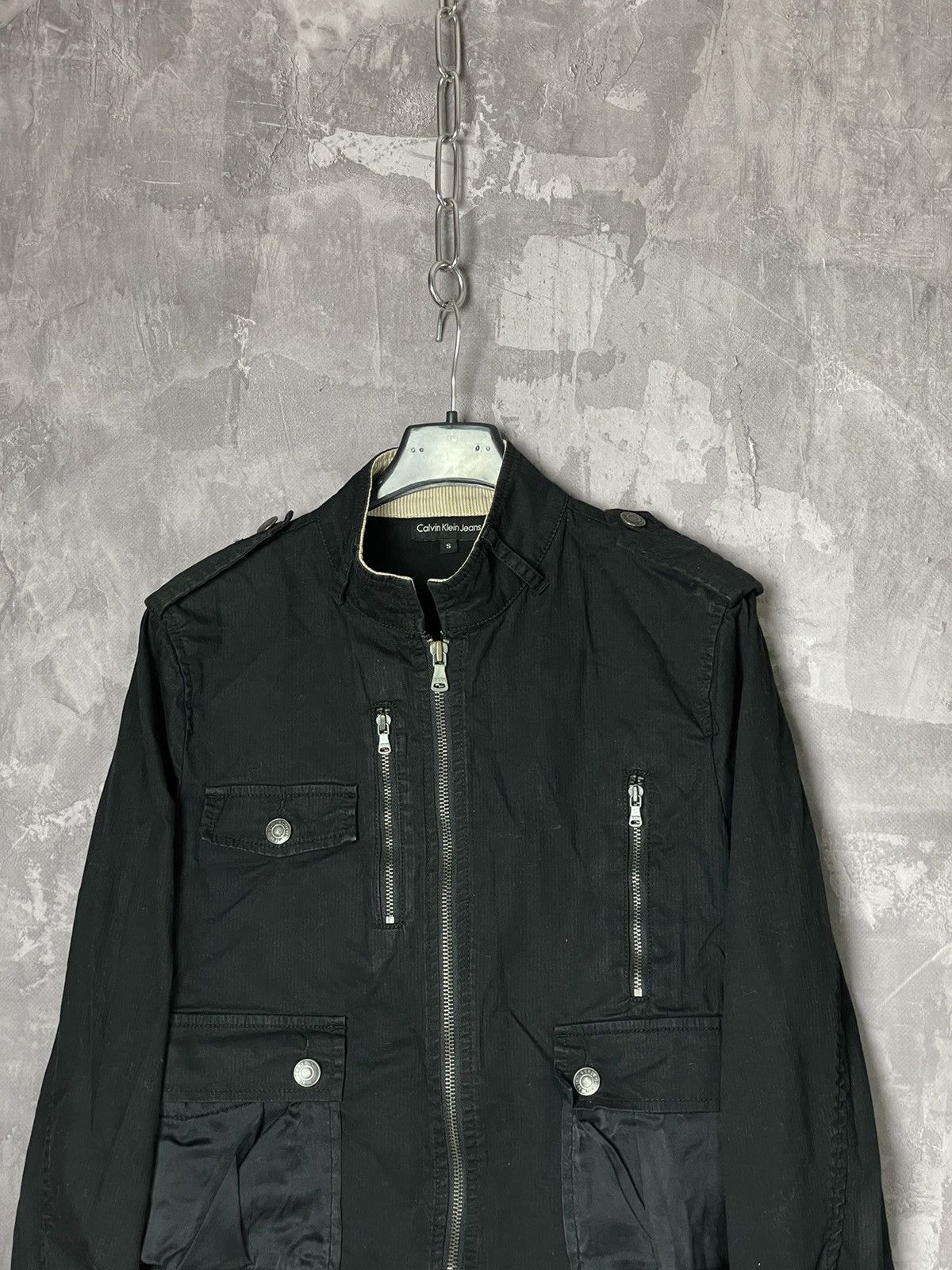 Calvin Klein × Vintage RARE Vintage Calvin Klein Jeans Nylon Track Bomber Jacket Size S / US 4 / IT 40 - 3 Thumbnail