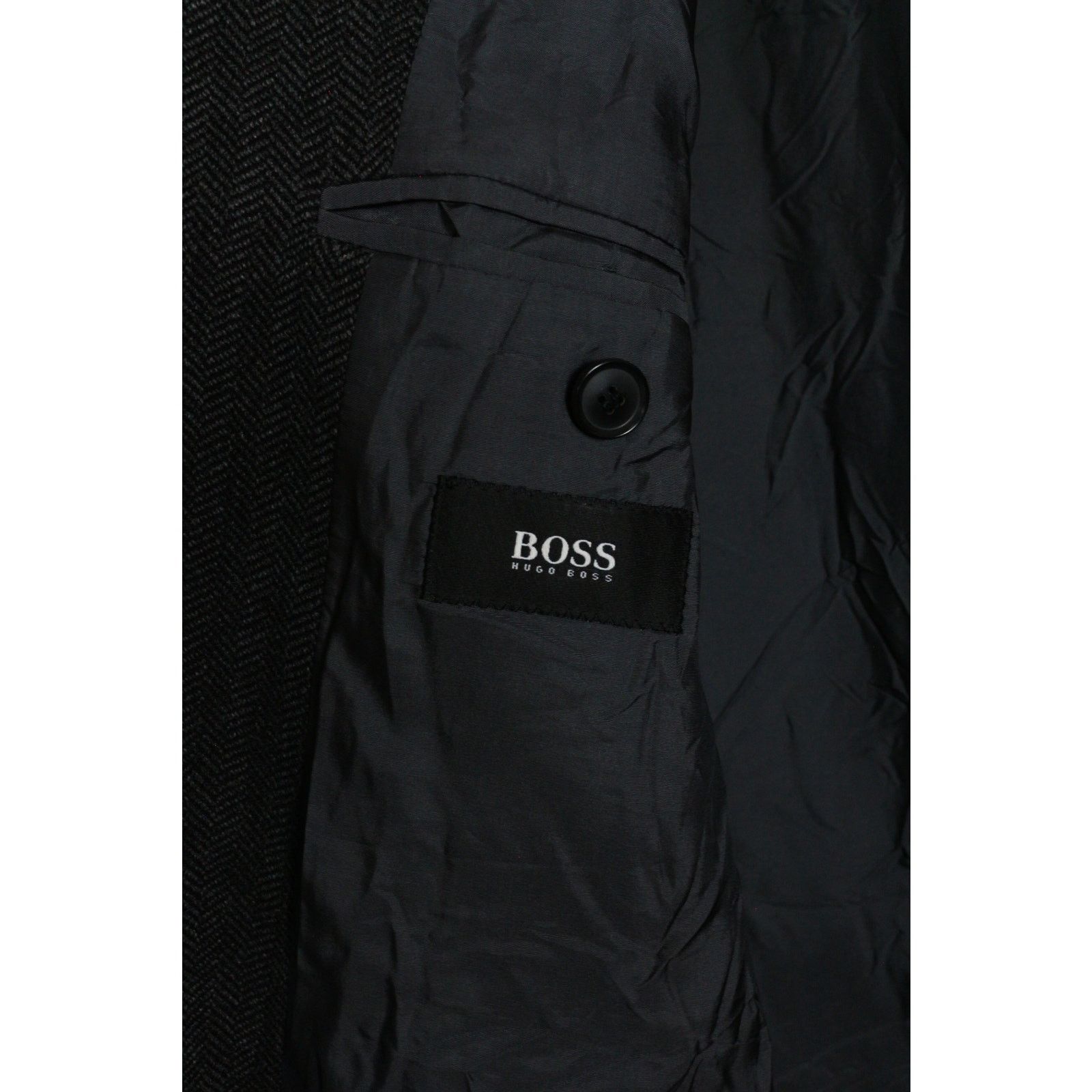 Hugo Boss Vintage Hugo Boss Herringbone Knit Wool Coat 90s Size US M / EU 48-50 / 2 - 7 Thumbnail