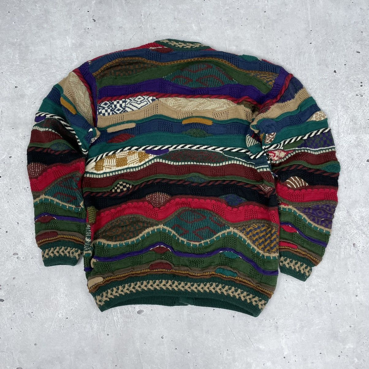 Coogi Vintage 80’s Coogi 3D knitted Cardigan Notorius B.I.G Size US M / EU 48-50 / 2 - 9 Thumbnail
