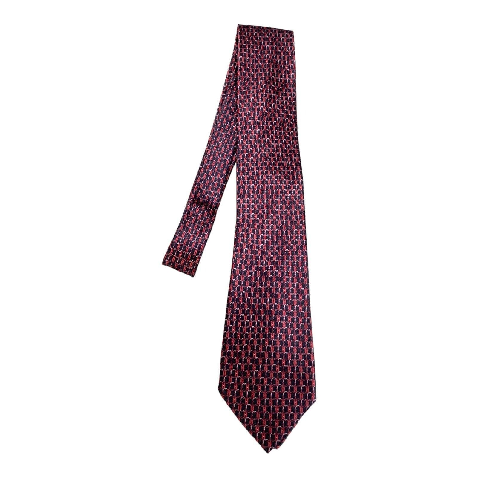 Brioni BRIONI Red Black Geometric Luxury Silk Tie Hand Made In Ital Size ONE SIZE - 6 Thumbnail