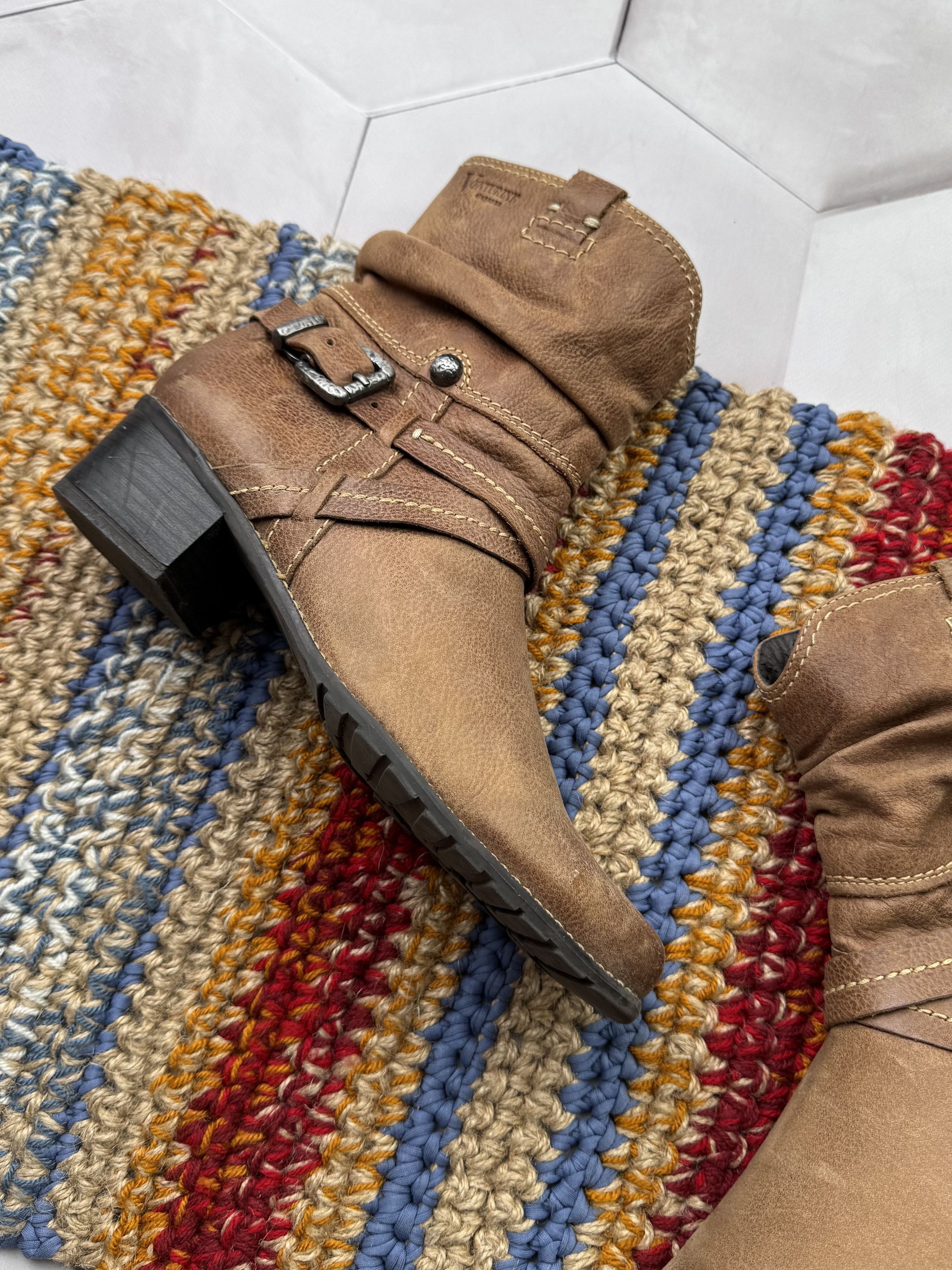If Six Was Nine Vintage Leather Boots With Straps(E4) Size US 7.5 / EU 40-41 - 2 Thumbnail