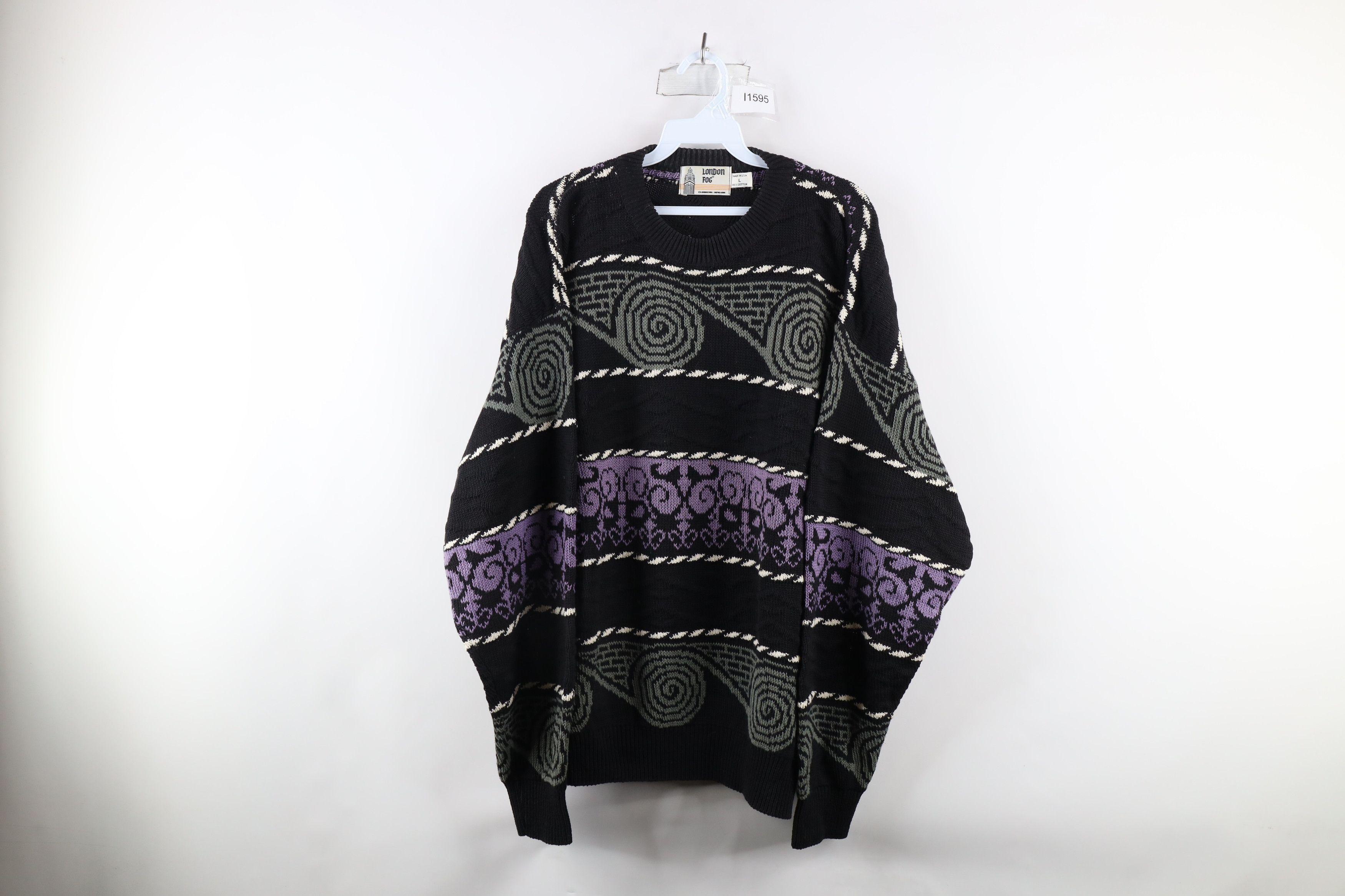 Vintage 90s Coogi Style Cotton Knit Dad Sweater USA