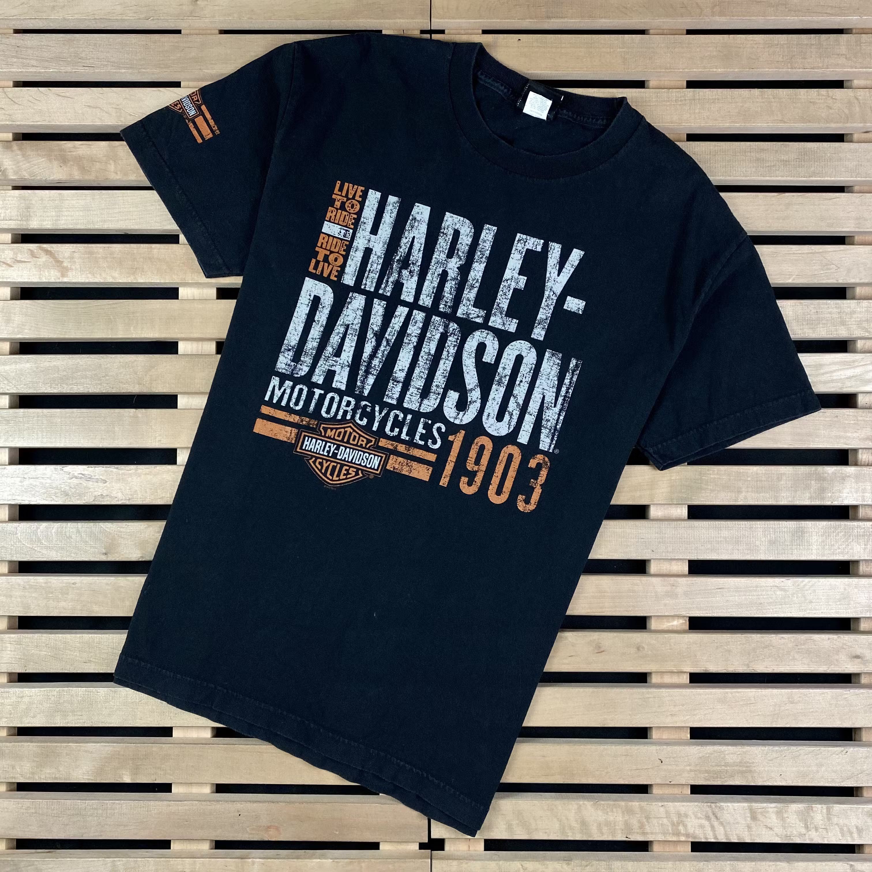 Harley Davidson × Vintage Mens T-Shirt Harley Davidson Size L Size US L / EU 52-54 / 3 - 1 Thumbnail