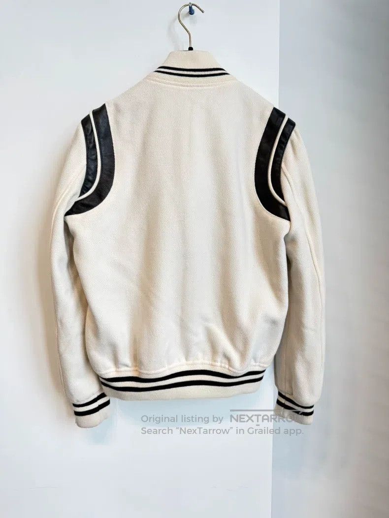 Saint Laurent Paris Saint Laurent Paris White and Black Mixed Leather Wool Bas Size US S / EU 44-46 / 1 - 2 Thumbnail