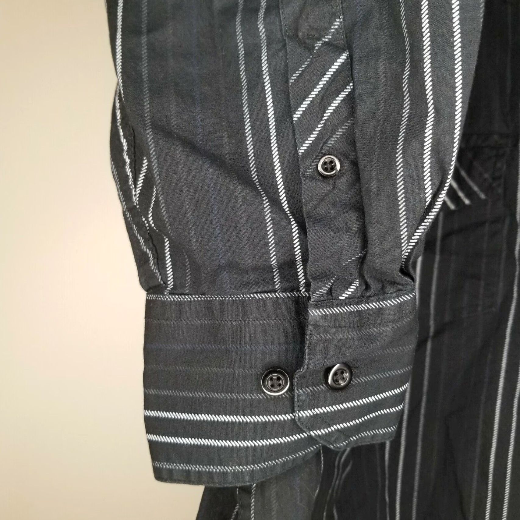 Vintage B Line Mens Black Long Sleeve Button-Up XL Size US XL / EU 56 / 4 - 4 Thumbnail