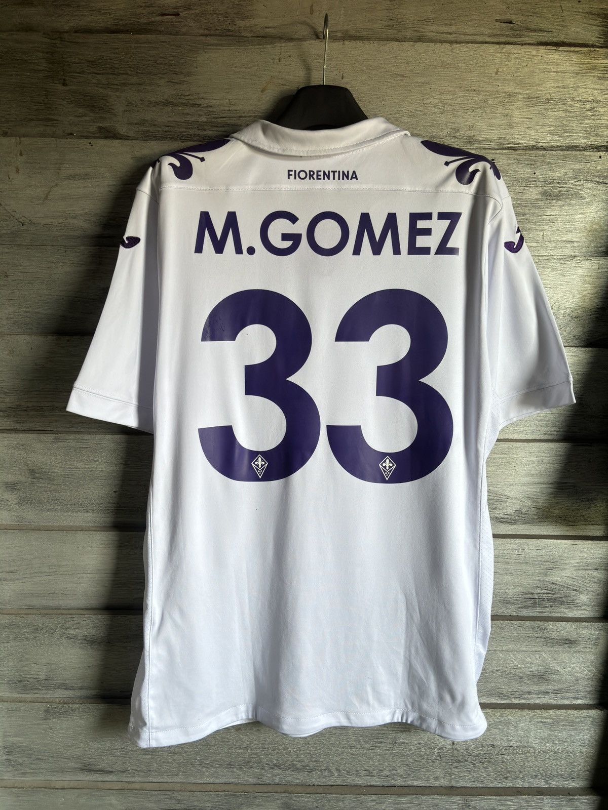 Joma Fiorentina 2013/14 away jersey nameset Mario Gomez Size US L / EU 52-54 / 3 - 2 Thumbnail
