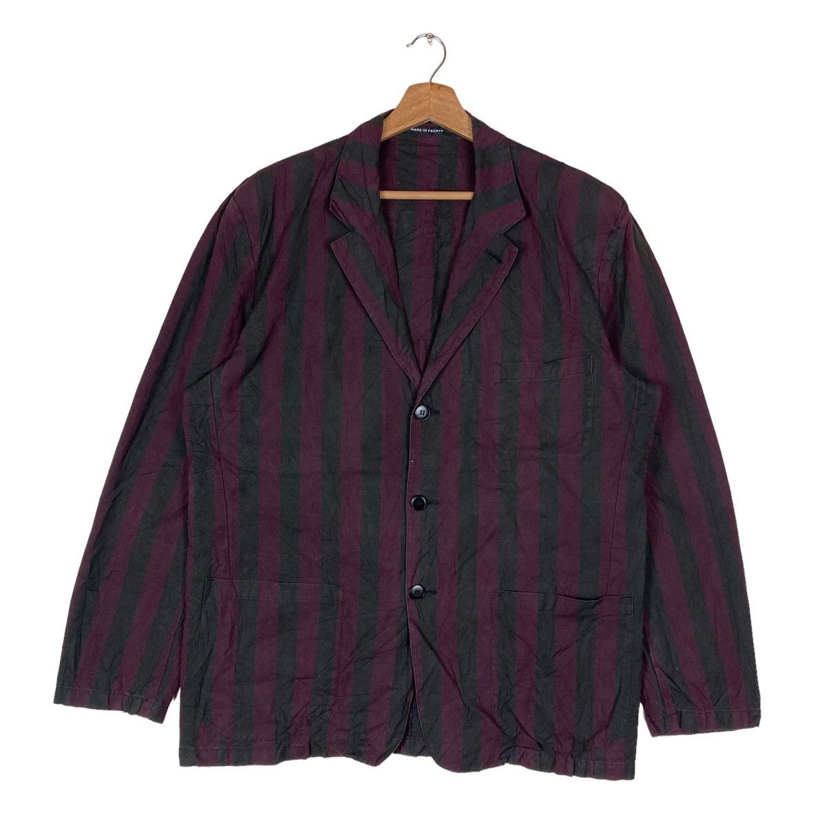 agnes b. Vintage Agnes B Homme Paris Checkered Design Flat Button Size US L / EU 52-54 / 3 - 1 Thumbnail