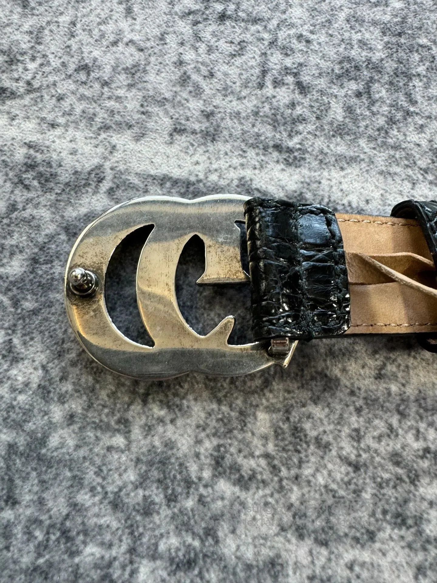 Gucci gucci crocodile leather belt with silver buckle. Size ONE SIZE - 6 Thumbnail