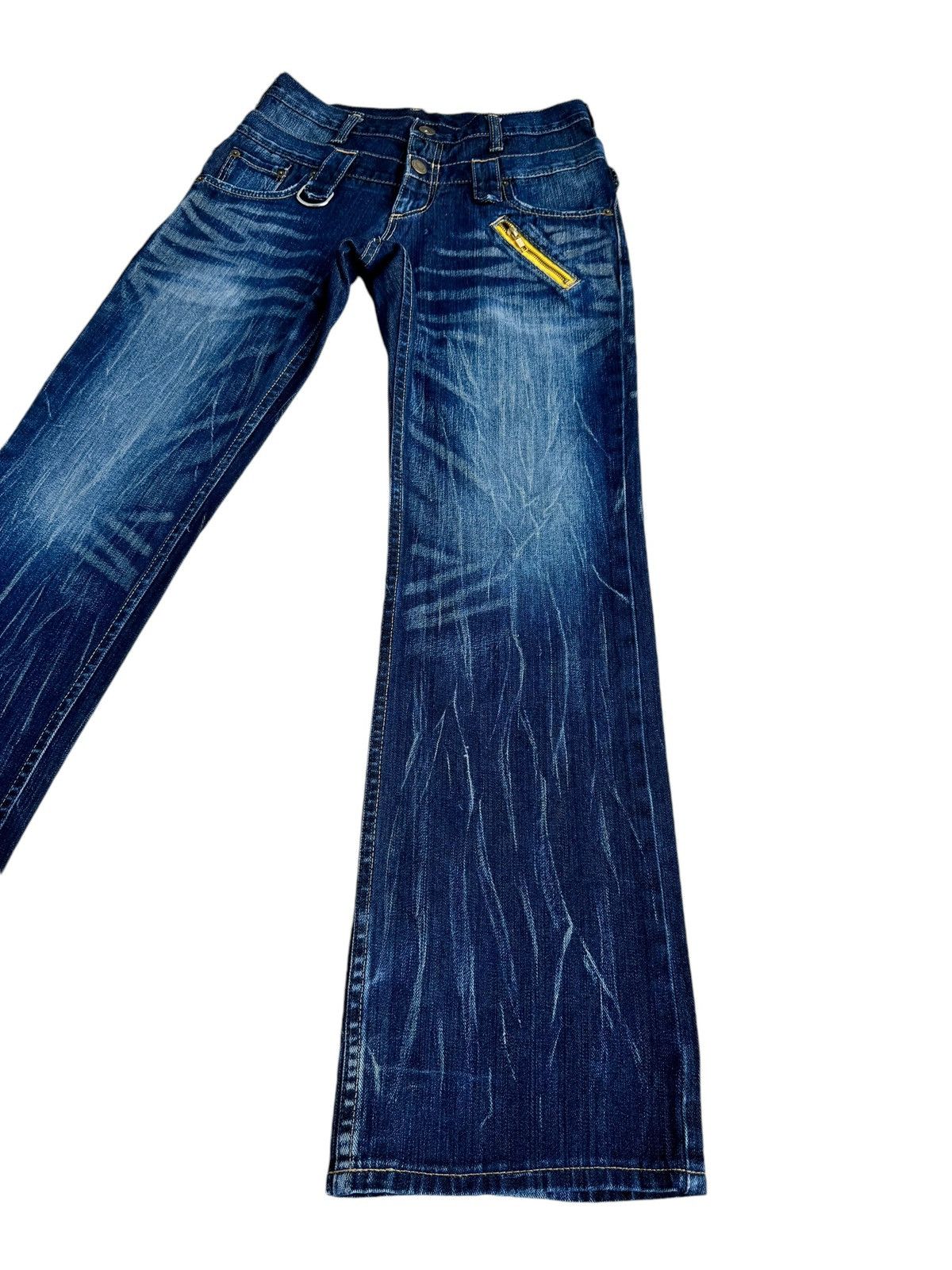 Le Grande Bleu (L.G.B.) × Wrangler ⚡️⚡️Japanese Brand Distressed Wrangler Double Waist Jeans Size US 30 / EU 46 - 4 Thumbnail