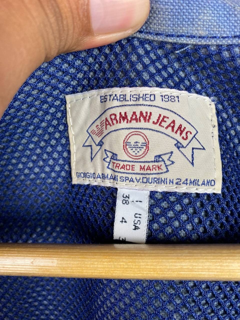 Armani vintage armani jeans denim jacket made in italy Size US L / EU 52-54 / 3 - 7 Thumbnail
