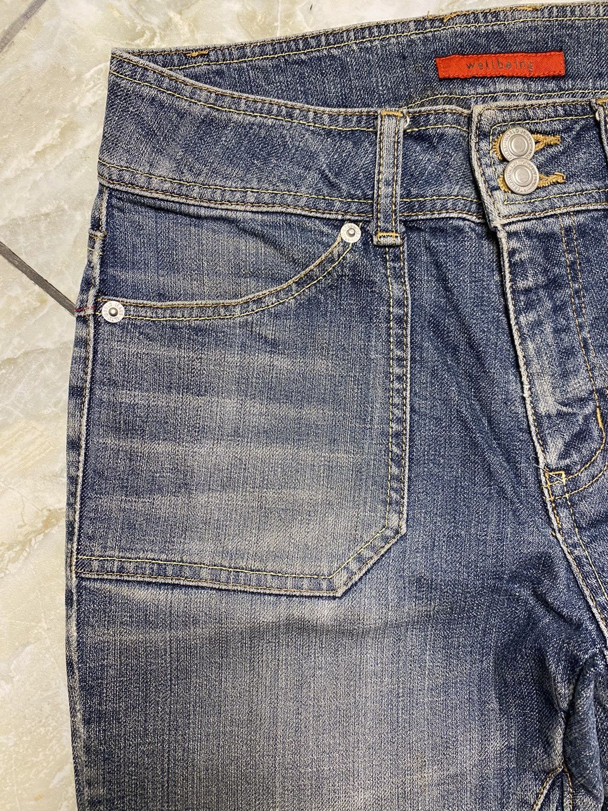 Japanese Brand Wellbeing Vintage Japanese Flare Jeans Size 28" / US 6 / IT 42 - 10 Thumbnail