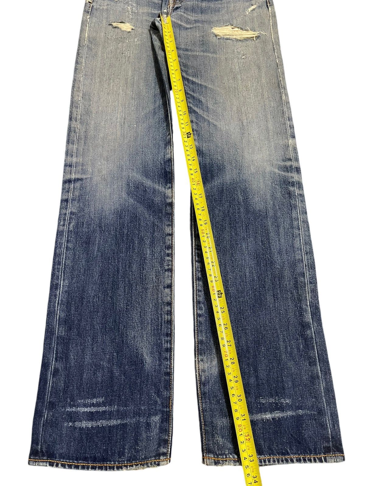 Levi's Levis 501 Blue Faded Wash Distressed Style Jeans Size US 29 - 13 Thumbnail